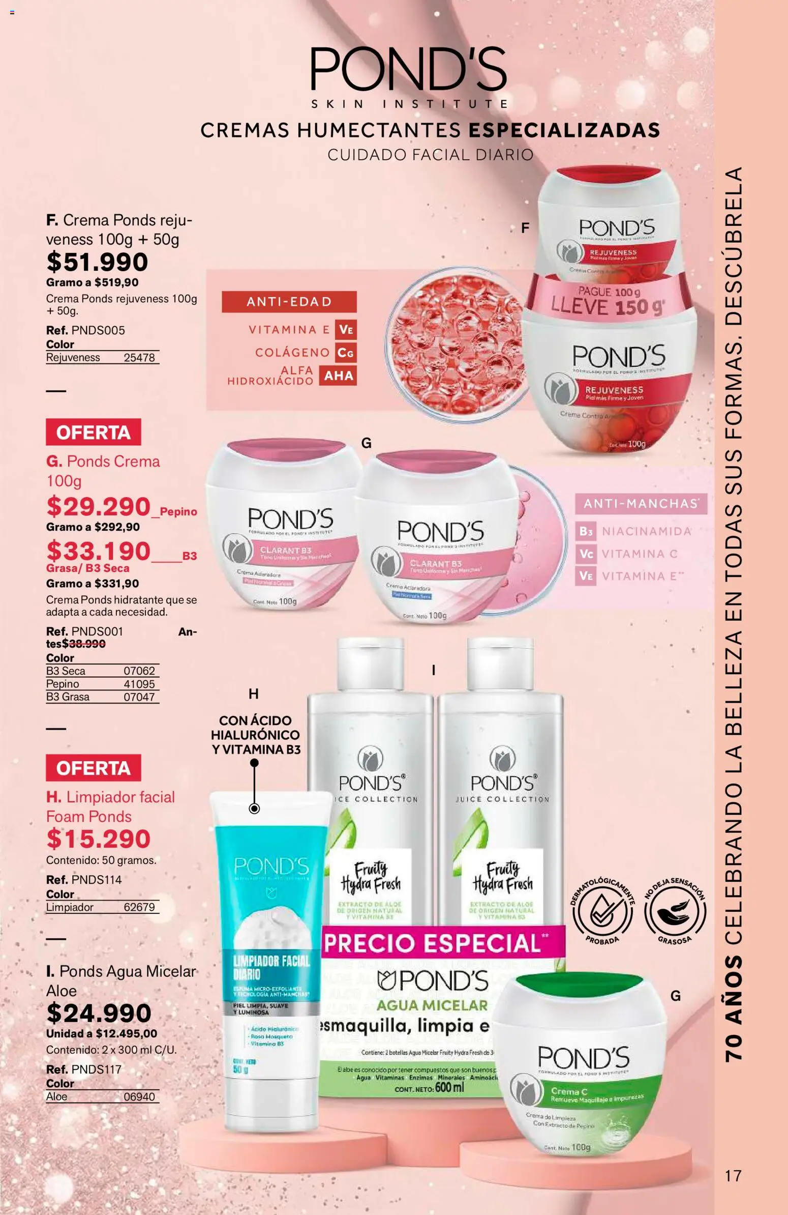 Leonisa revista - valida desde el 15/07/2026 | Página: 17 | Productos: Agua, Agua micelar, Té, Maquillaje