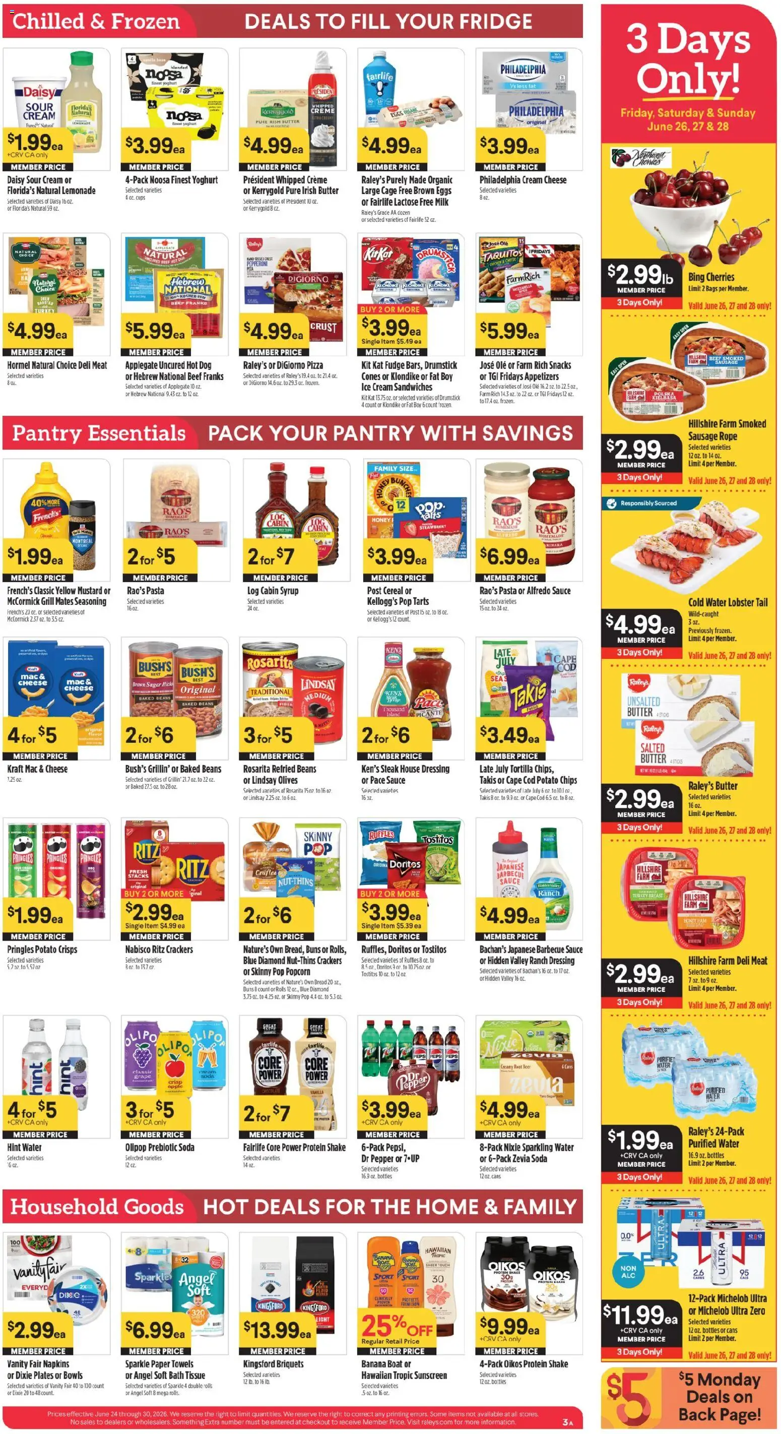 Raley's Weekly Ad - valid from 06/24/2026 | Page: 5 | Products: Bread, Beef, Sauce, Sausage