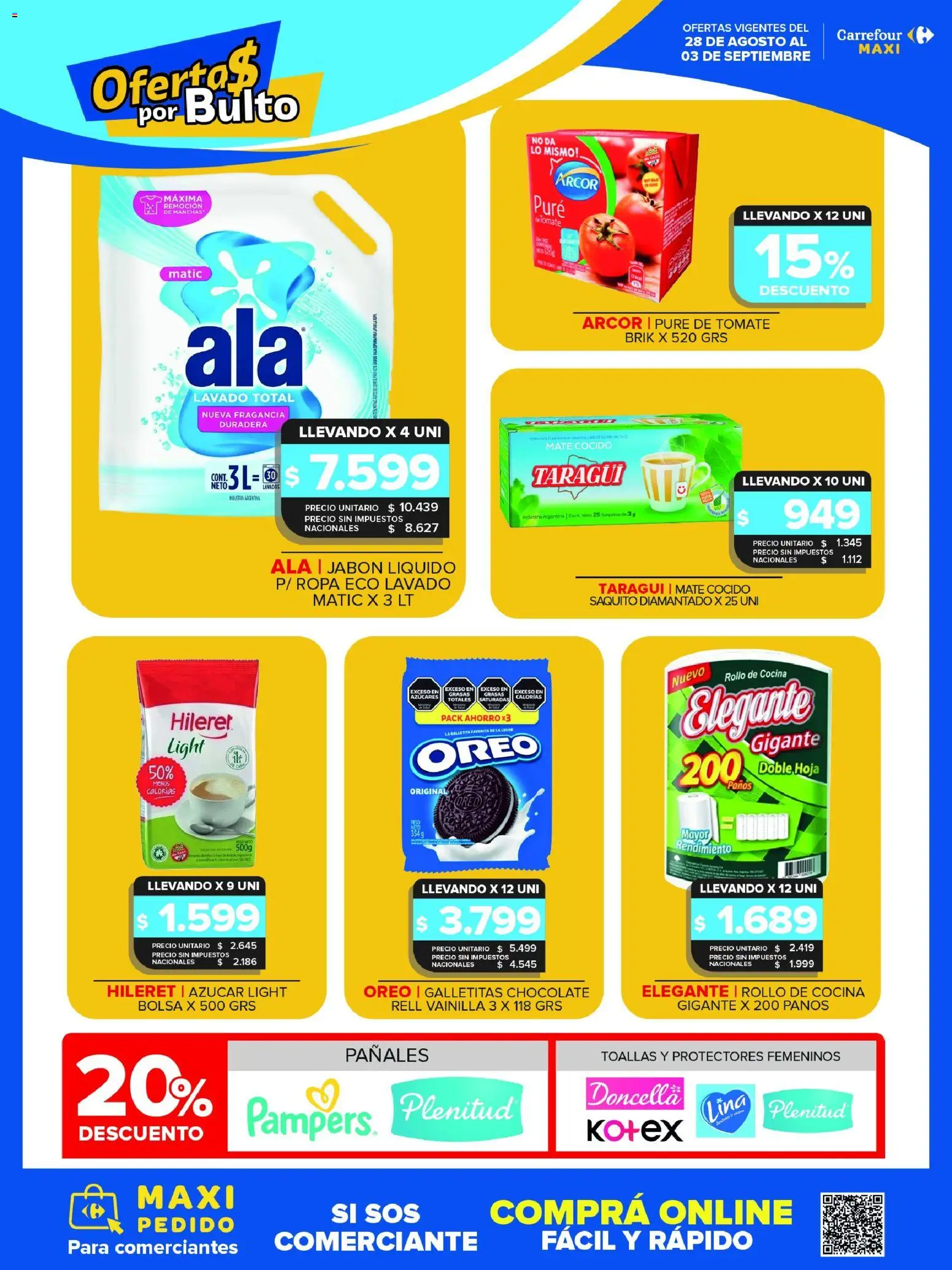 Carrefour Maxi catálogo │ válido desde el 28/08/2026 | Página: 10 | Productos: Galletitas, Azucar, Jabón líquido, Mate cocido