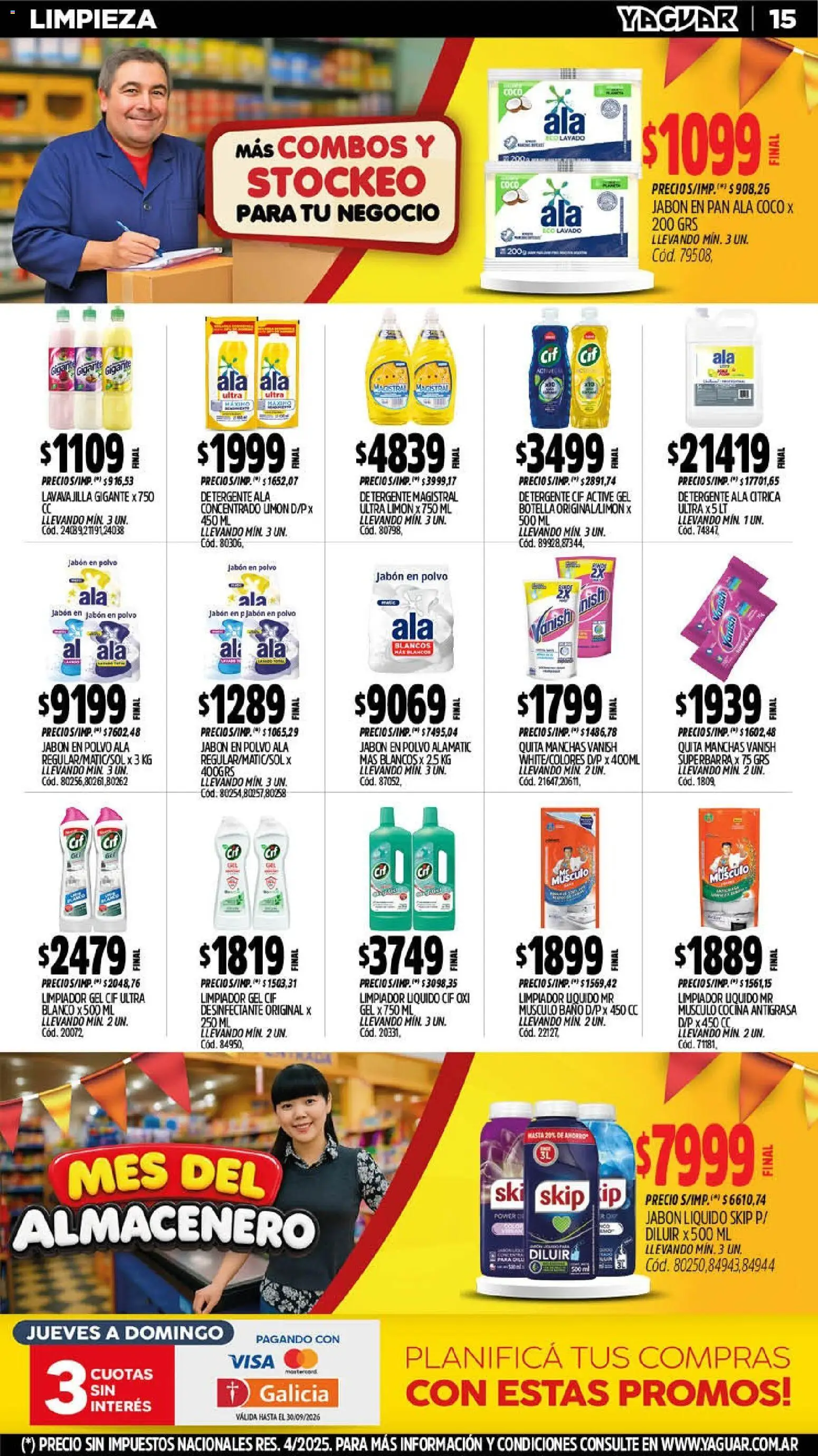 Yaguar - Oferta Semanal Salta │ válido desde el 14/09/2026 | Página: 16 | Productos: Antigrasa, Jabón, Jabón en polvo, Limón