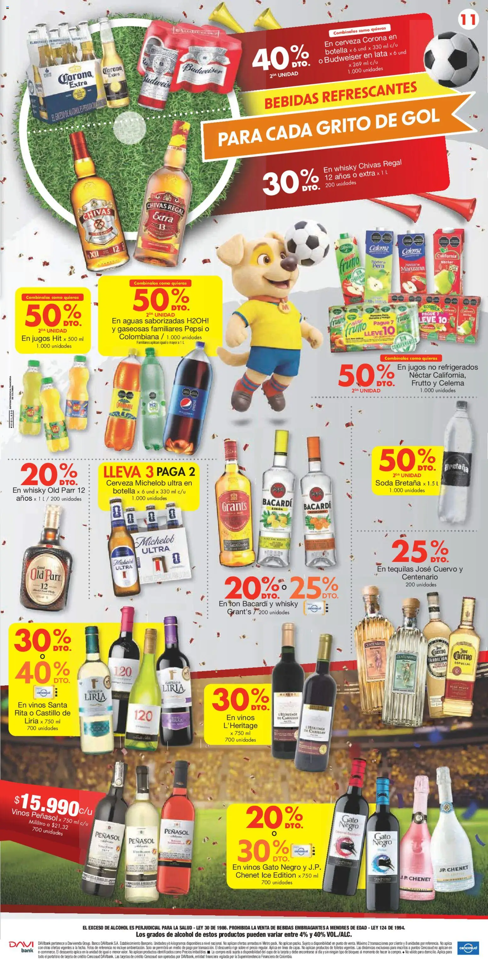 Metro revista - valida desde el 11.06.2026 | Página: 11 | Productos: Whisky, Biombo, Pera, Tintura