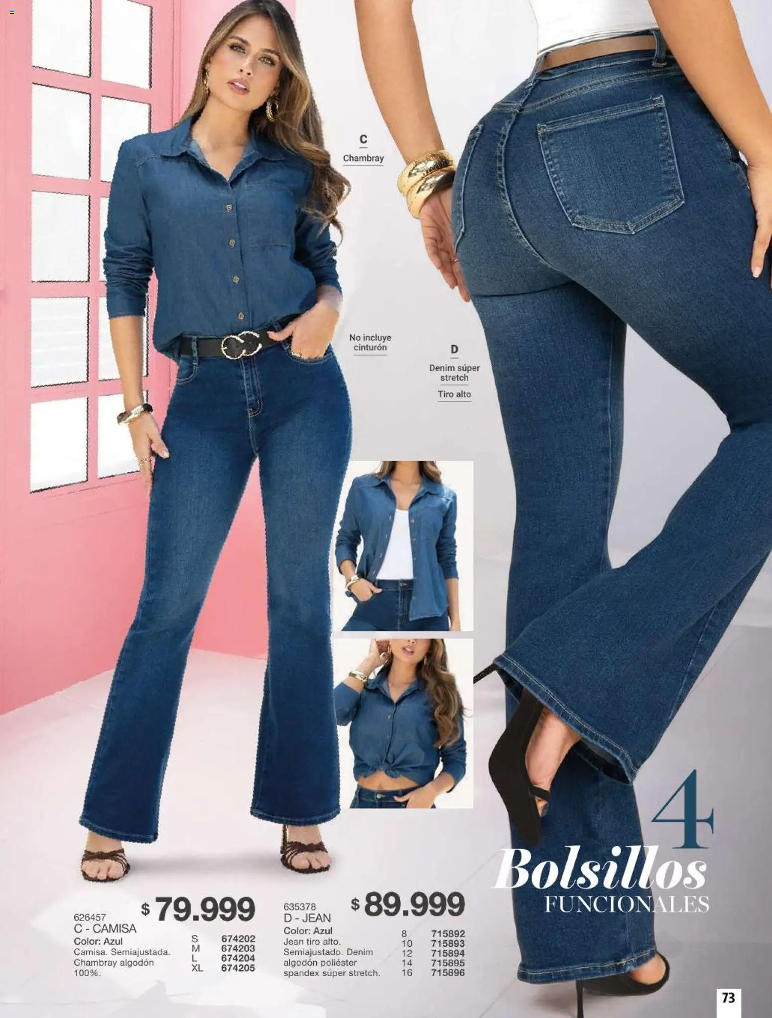 Carmel revista - valida desde el 11/08/2026 | Página: 73 | Productos: Algodón, Cinturón, Jean, Camisa