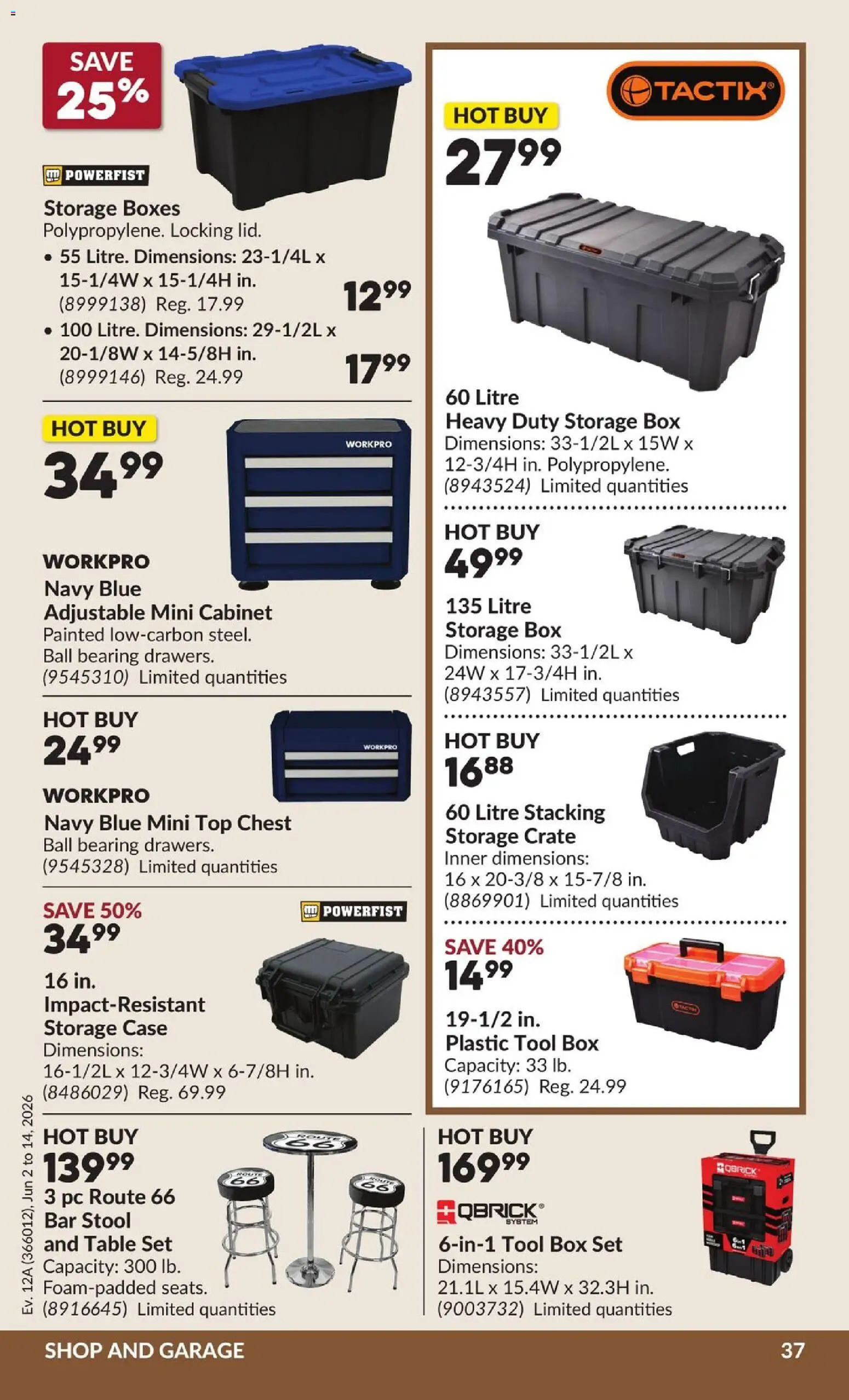 Princess Auto flyer valid from 02.06.2026 | Page: 38 | Products: PC, Case, Table, Cabinet
