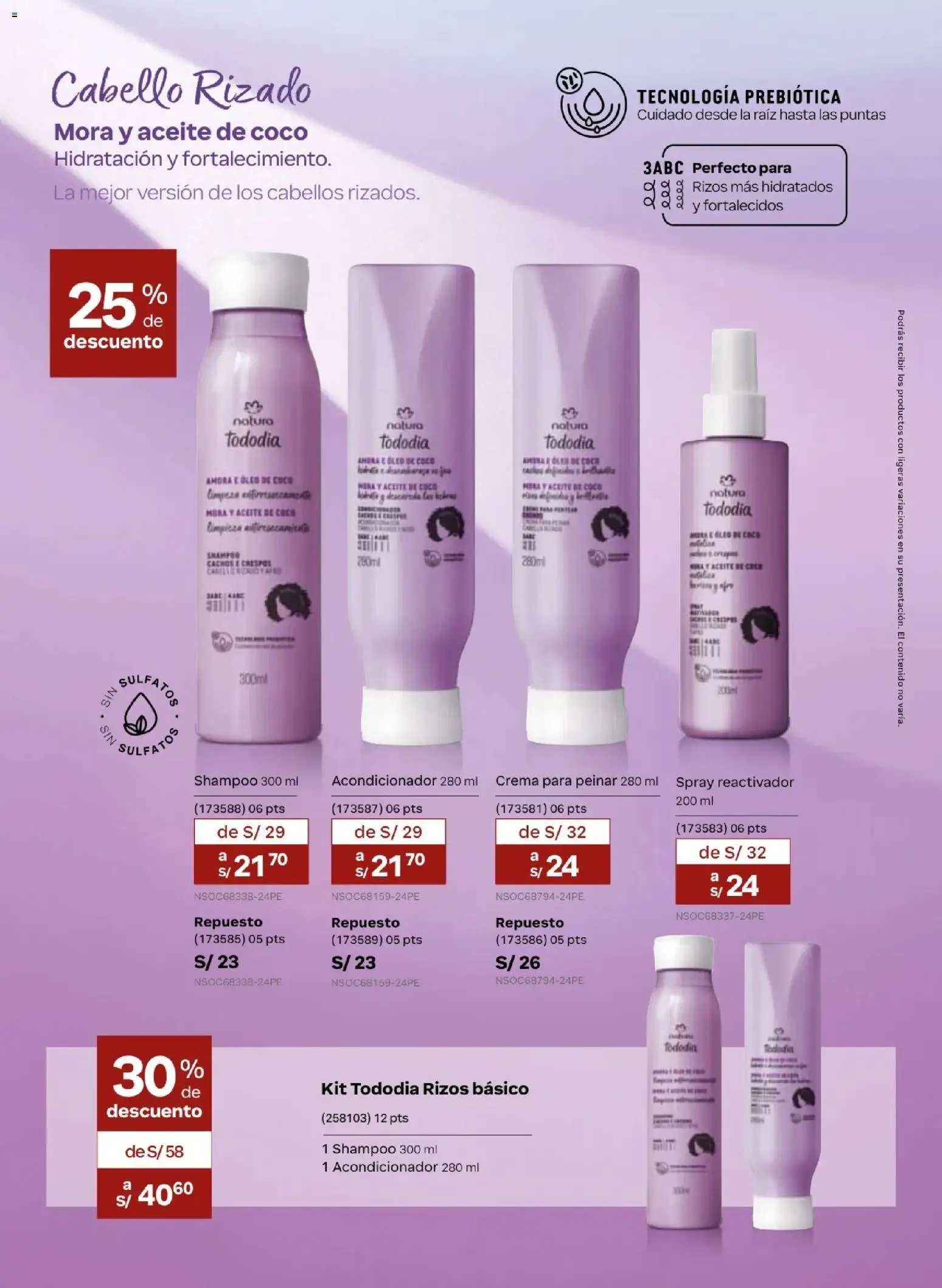 Catálogo Natura válido desde 24.05.2026 | Página: 130 | Productos: Shampoo, Acondicionador, Aceite, Crema