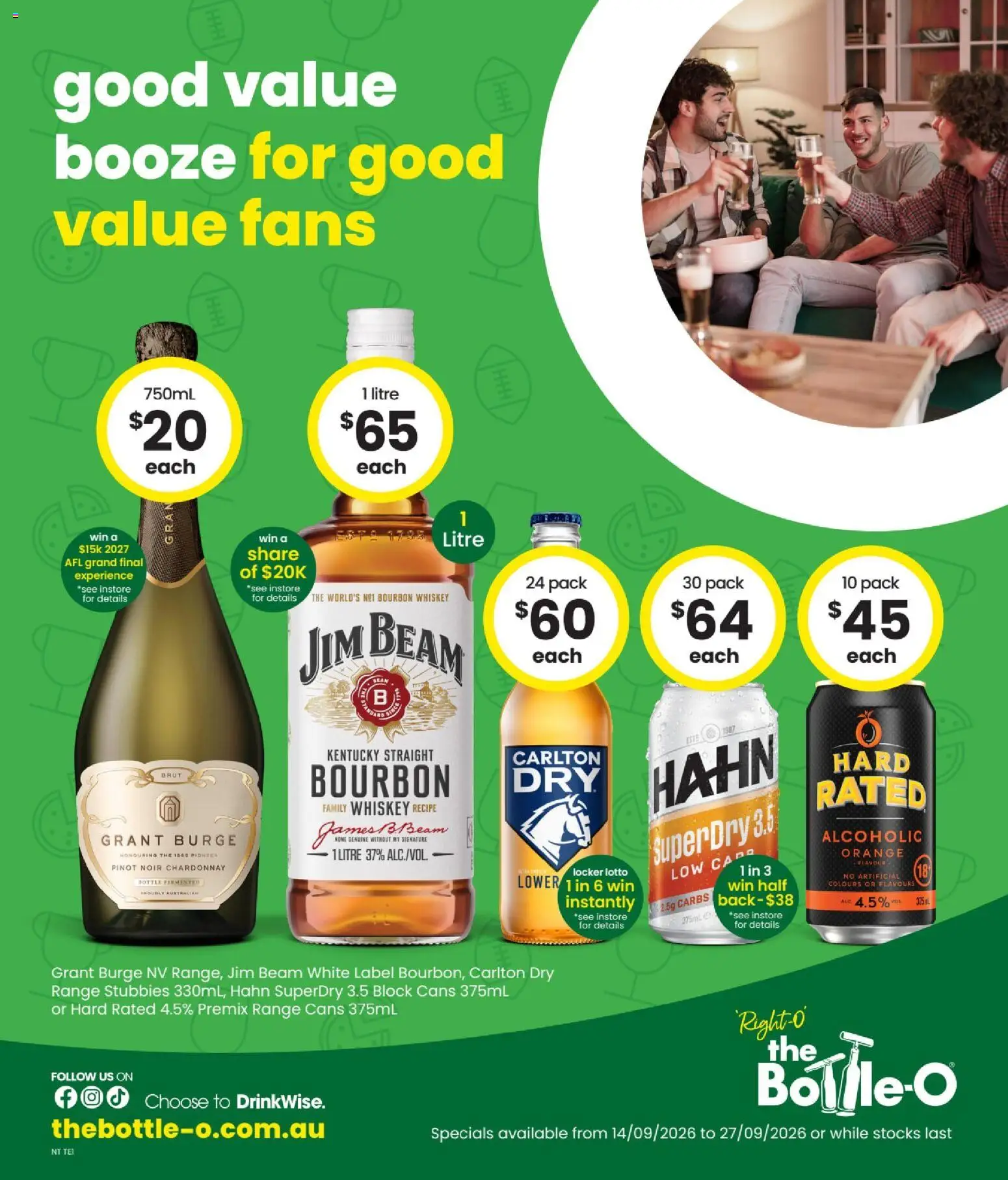 The Bottle-O catalogue - valid from 14/09/2026 | Page: 1 | Products: Jim Beam, Bourbon, Whiskey