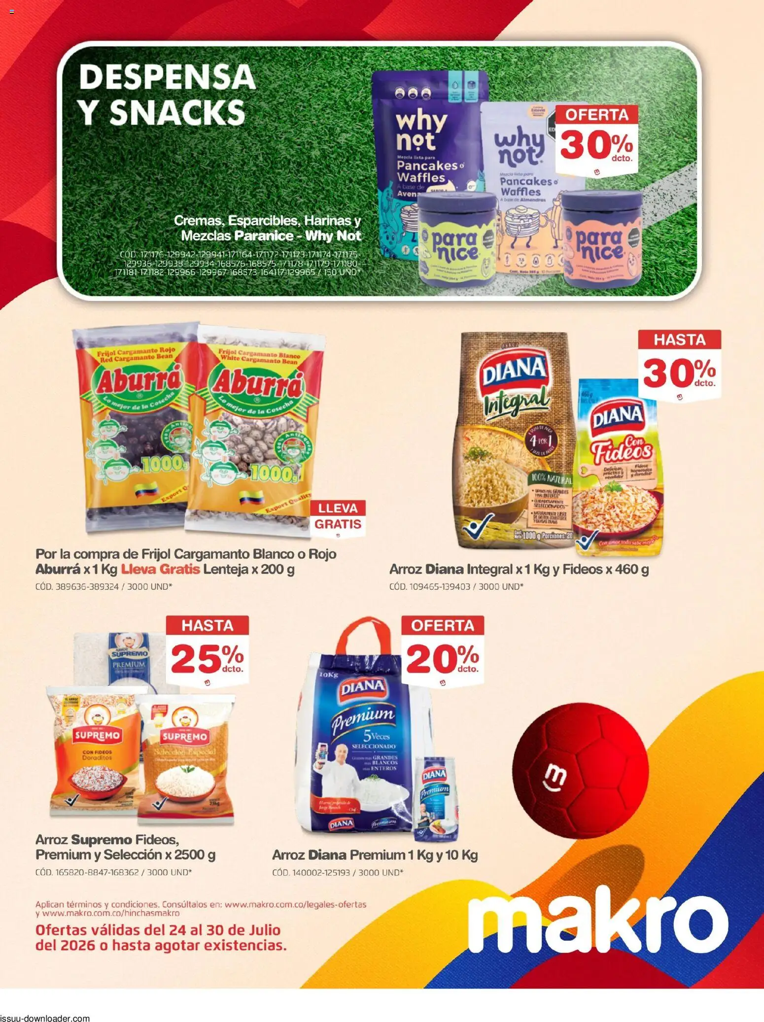 Makro revista - valida desde el 24/07/2026 | Página: 8 | Productos: Arroz, Fideos, Almendras, Taburete