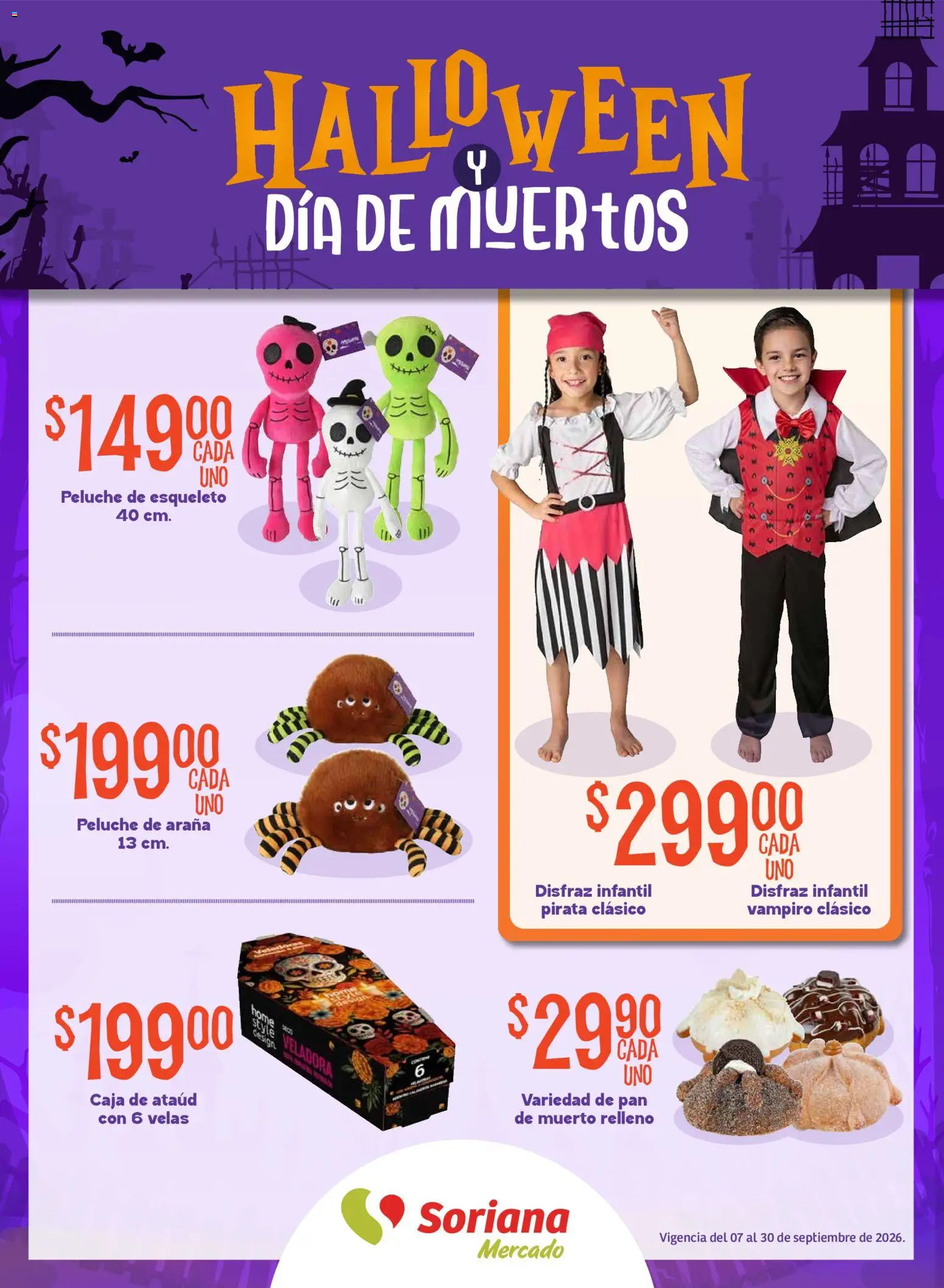 Nuevas ofertas de Soriana válidas en toda la República Mexicana desde el 08/09/2026. ¡Encuentra las mejores ofertas en Soriana Halloween y Día de muertos Mercado Nacional! | Página: 1