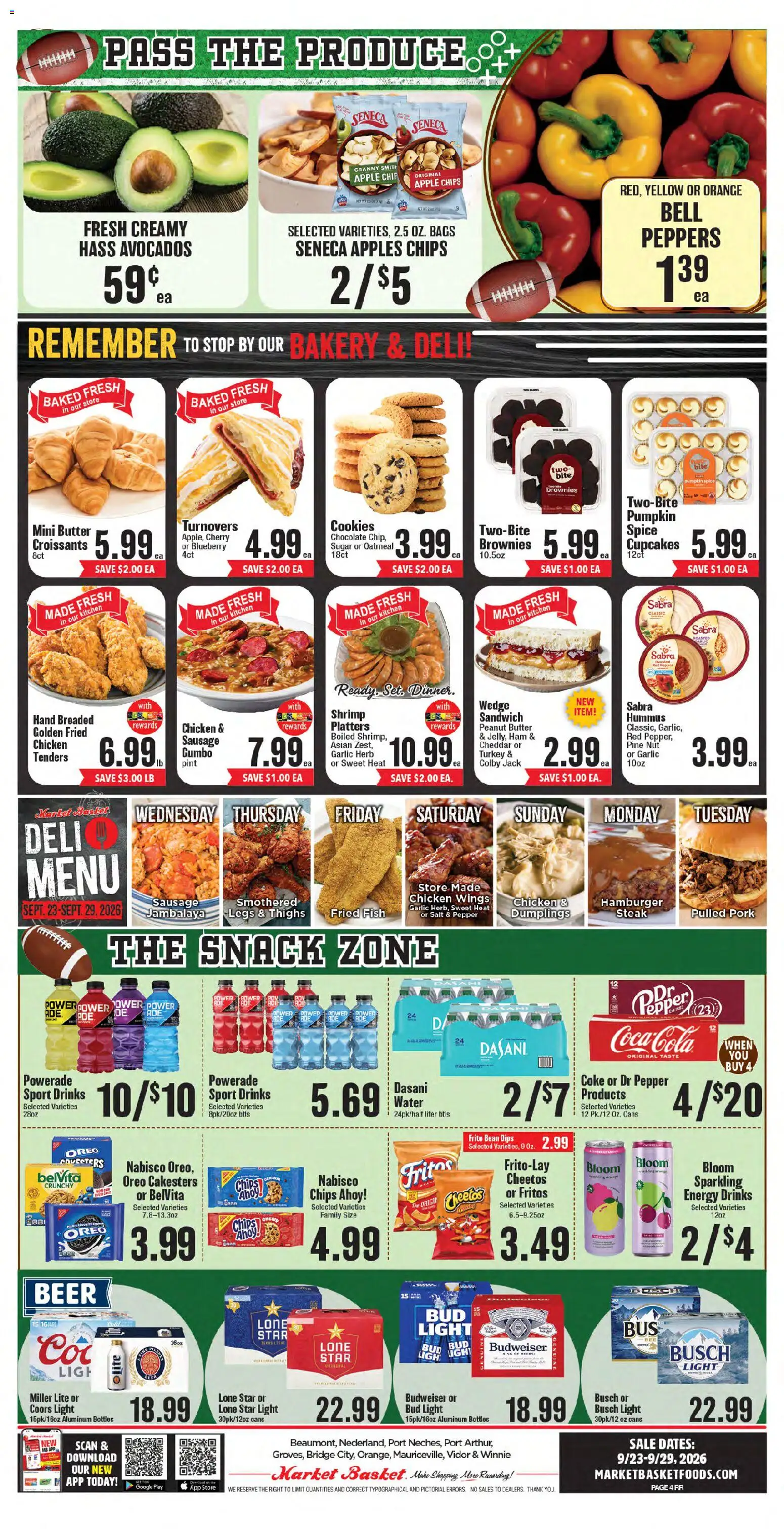 Market Basket Weekly Ad - valid from 09/23/2026 | Page: 6 | Products: Peppers, Shrimp, Turkey, Peanut butter
