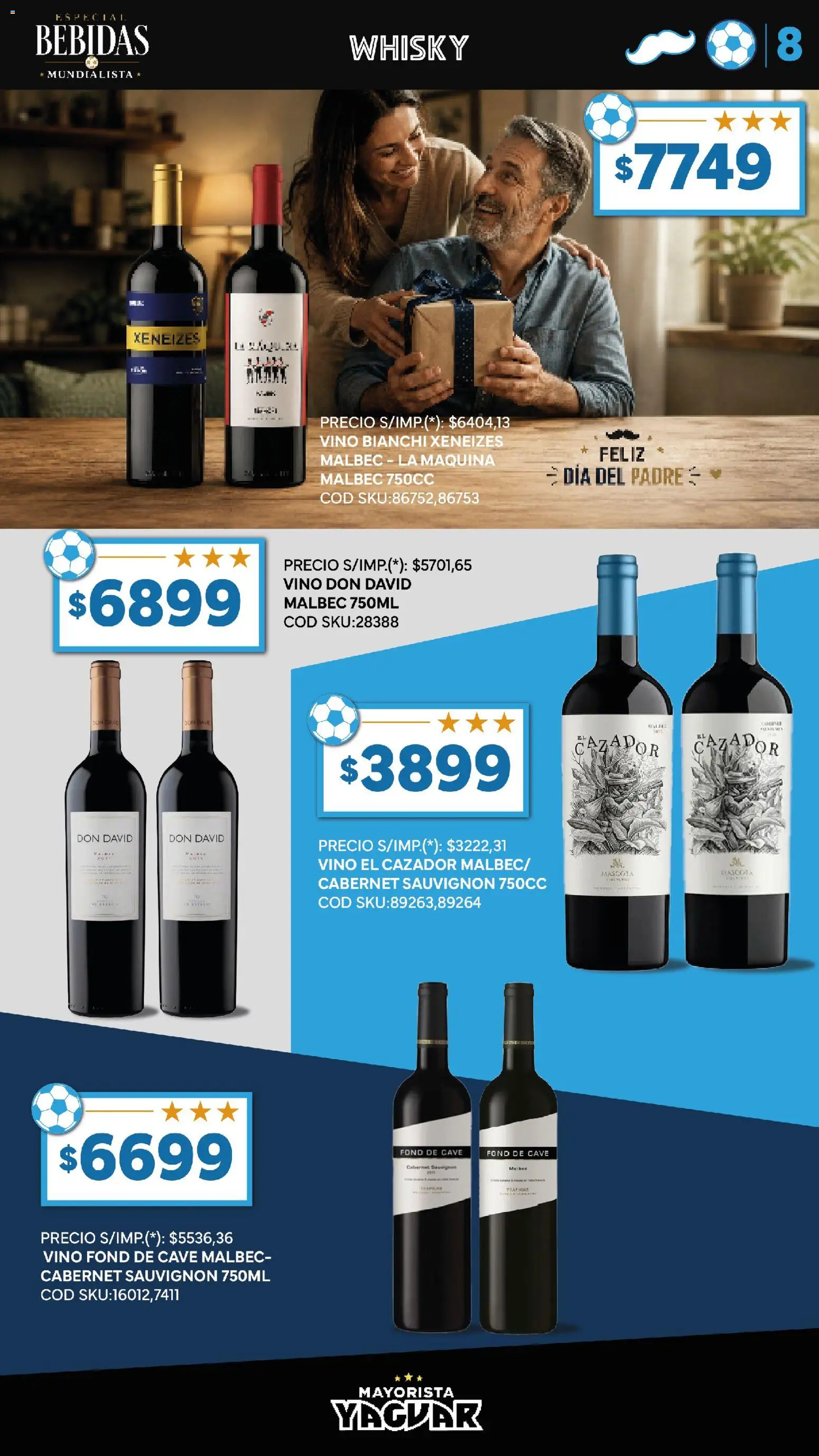 Yaguar - Especial Bebidas Mundialistas Parque Chacabuco │ válido desde el 03/07/2026 | Página: 8 | Productos: Whisky, Vino