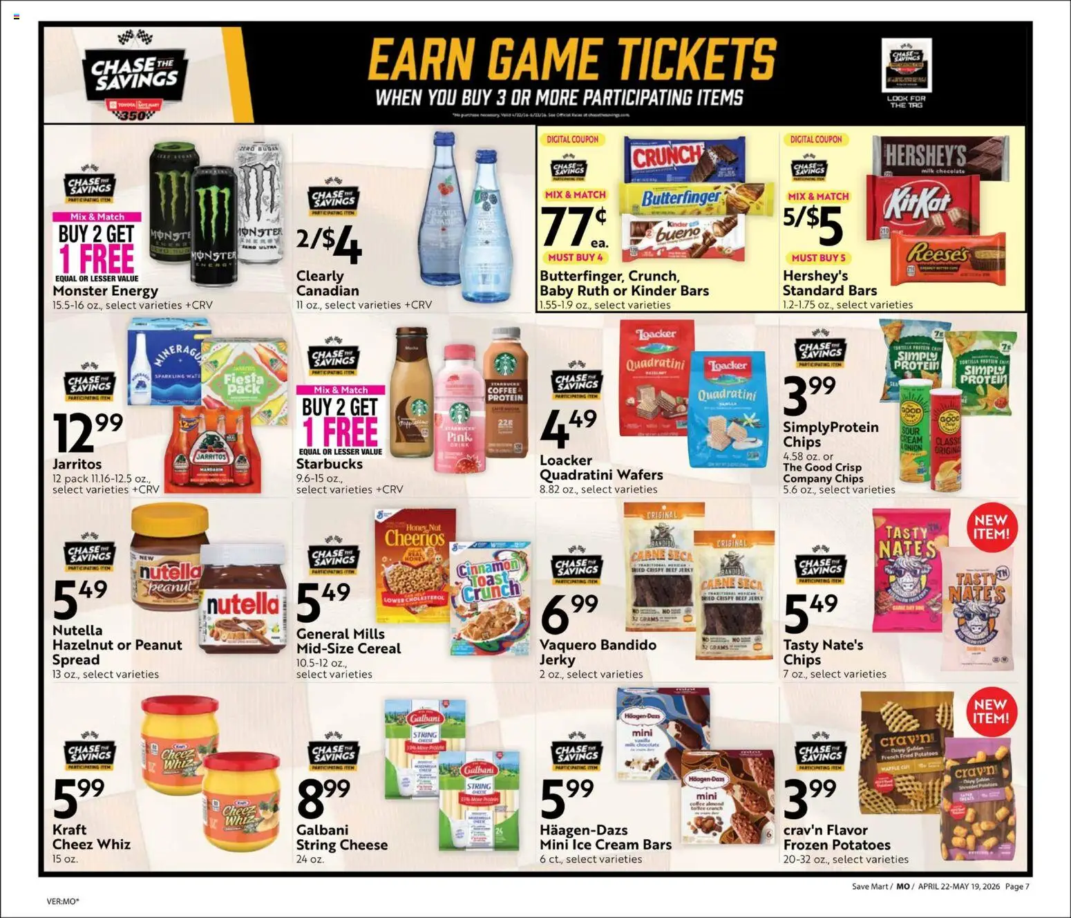 Save Mart Big Book of Savings - valid from 22.04.2026 | Page: 7 | Products: Milk, Coffee, Chocolate, Potatoes