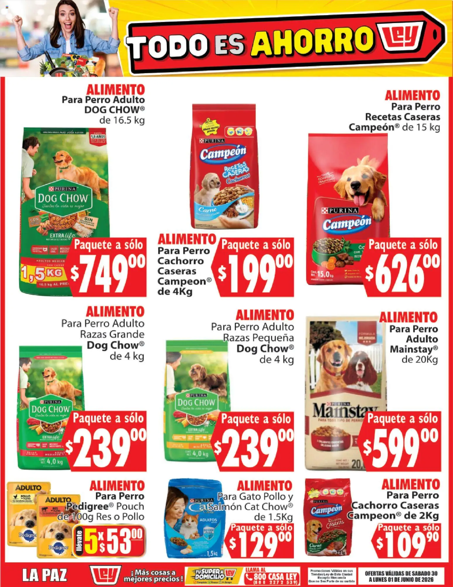 Nuevas ofertas de Casa Ley válidas en toda la República Mexicana desde el 30.05.2026. ¡Encuentra las mejores ofertas en Casa Ley folleto Todo es ahorro! | Página: 12 | Productos: Pollo, Res