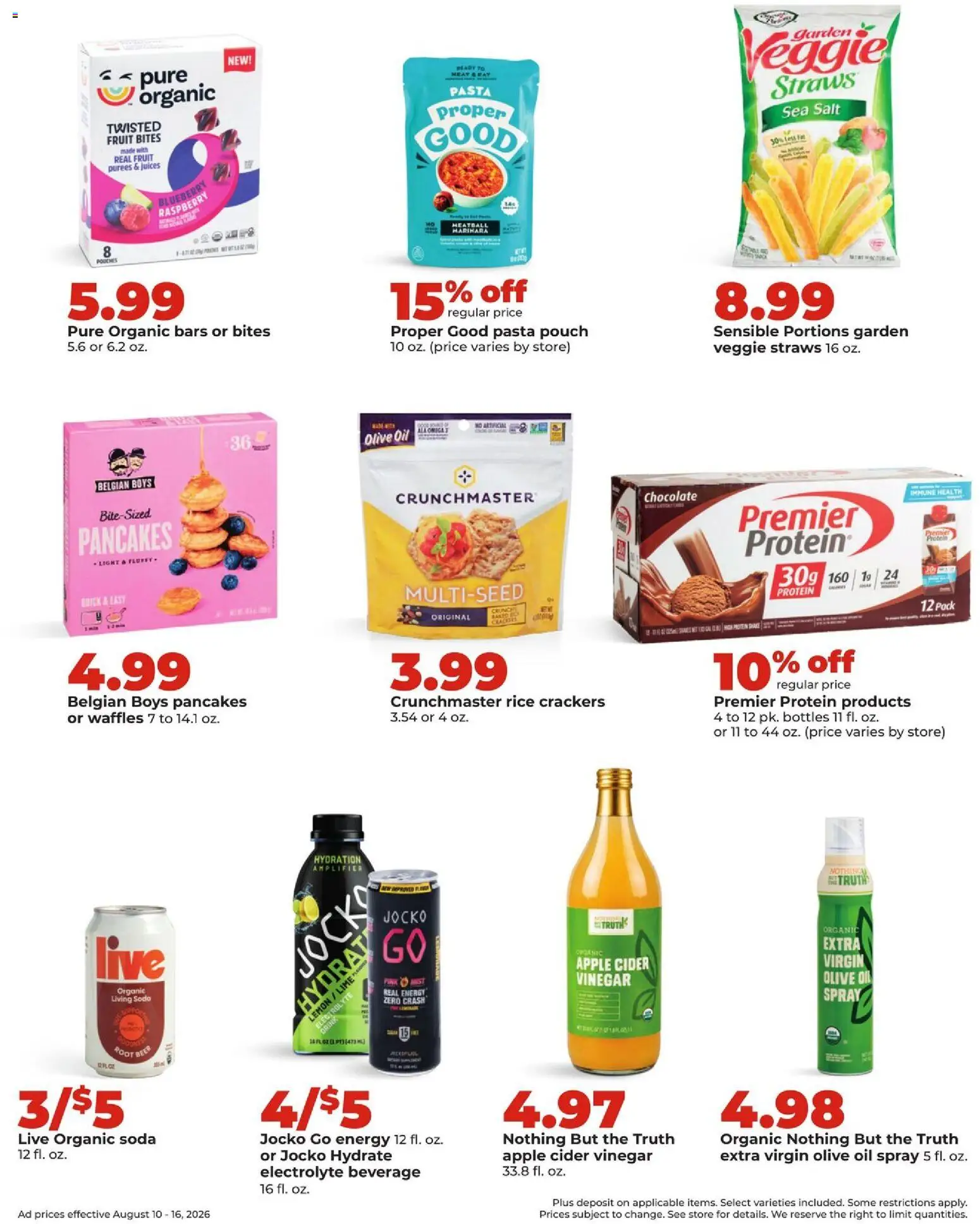 HyVee Weekly Ad - valid from 08/10/2026 | Page: 30 | Products: Waffles, Oil, Amplifier, Extra virgin olive oil