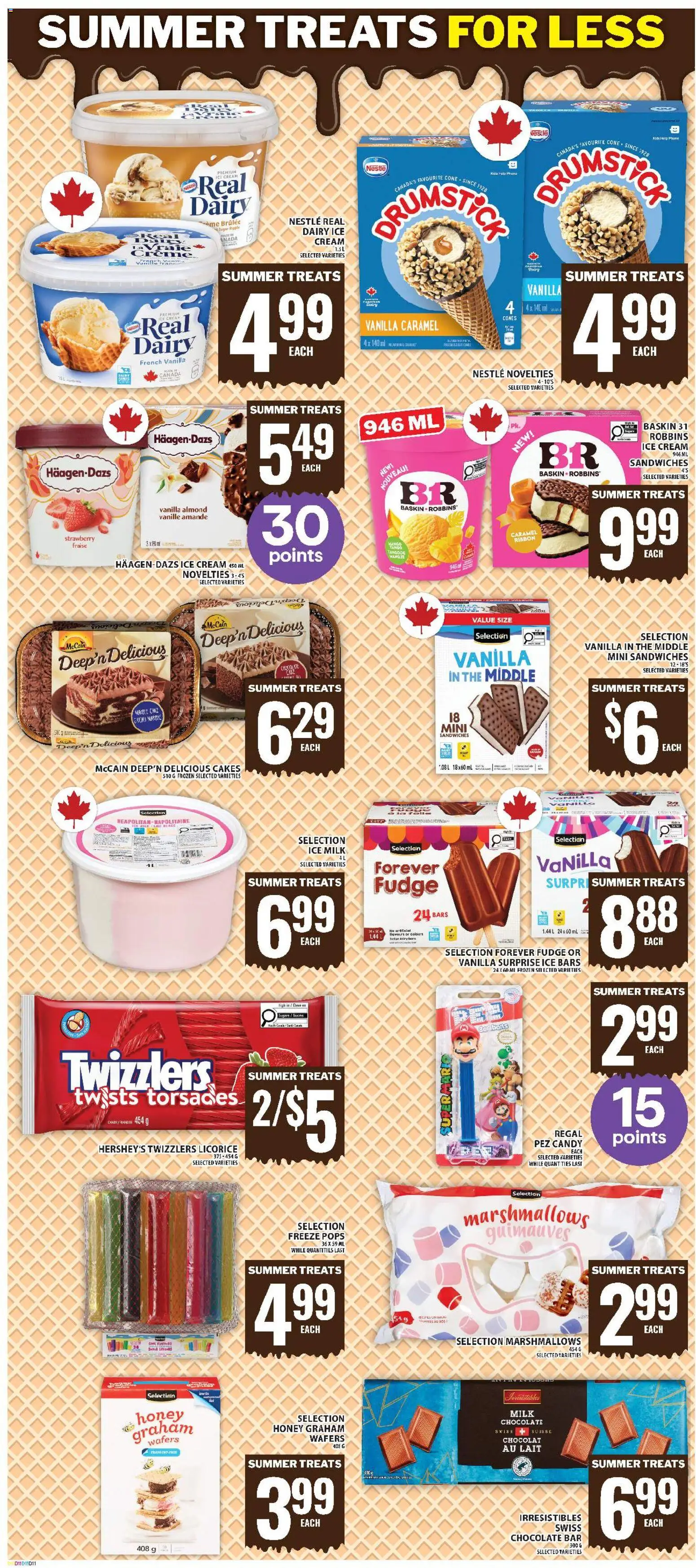 Food Basics flyer valid from 18.06.2026 | Page: 14 | Products: Cream, Ice cream, Phone, Chocolate