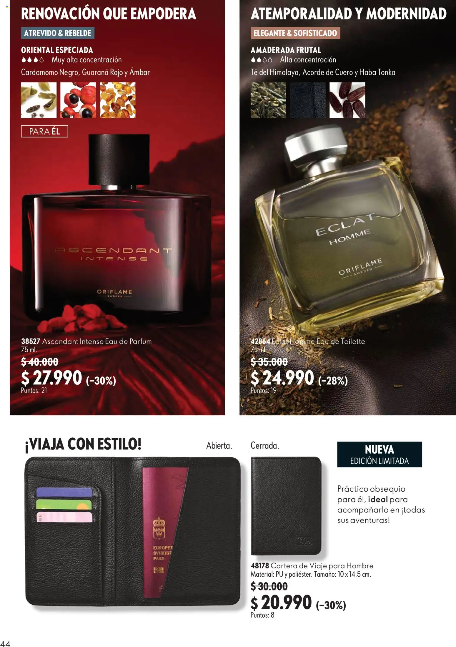 Oriflame Ofertas │ válido desde el 10.07.2026 | Página: 44 | Productos: Cartera, Eau de toilette, Té