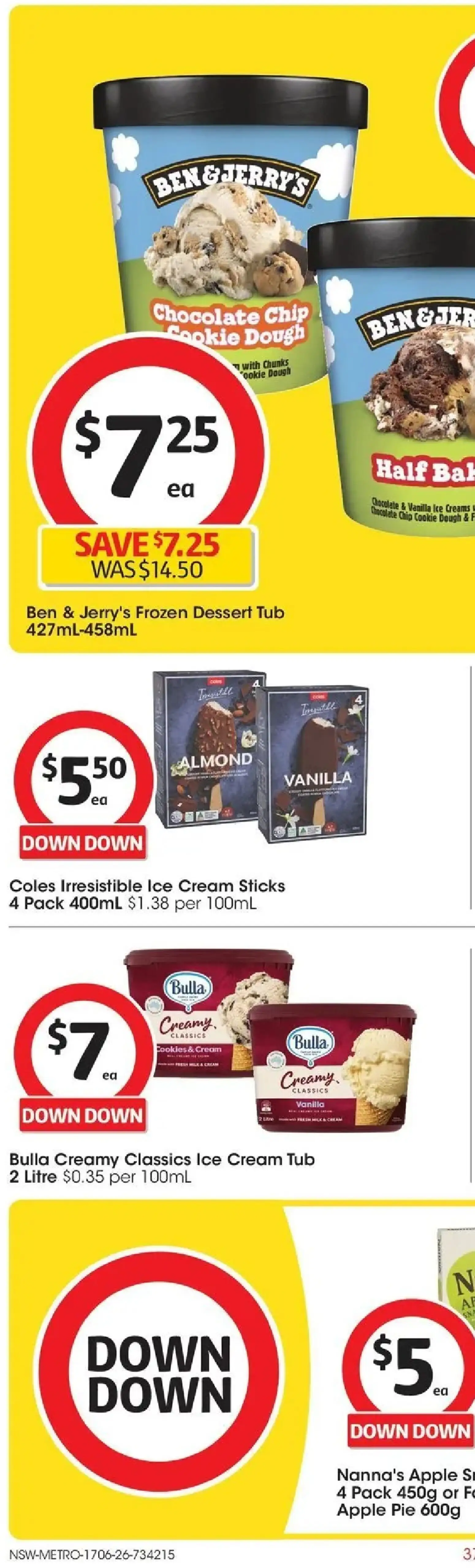 Coles catalogue - valid from 17.06.2026 | Page: 72 | Products: Chocolate, Cream, Ice cream