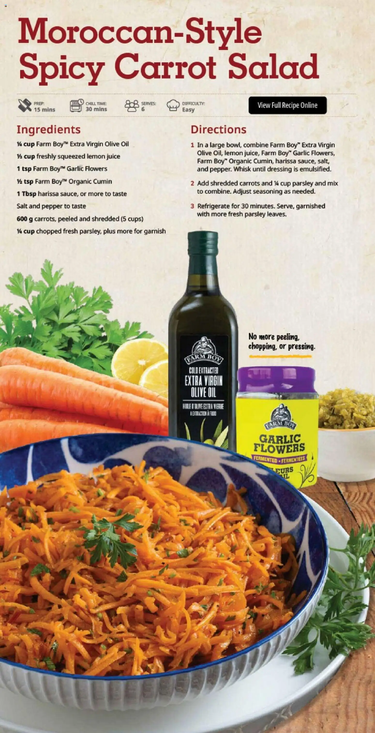 Farm Boy flyer valid from Aug 13, 2026 | Page: 6 | Products: Salad, Garlic, Salt, Extra virgin olive oil