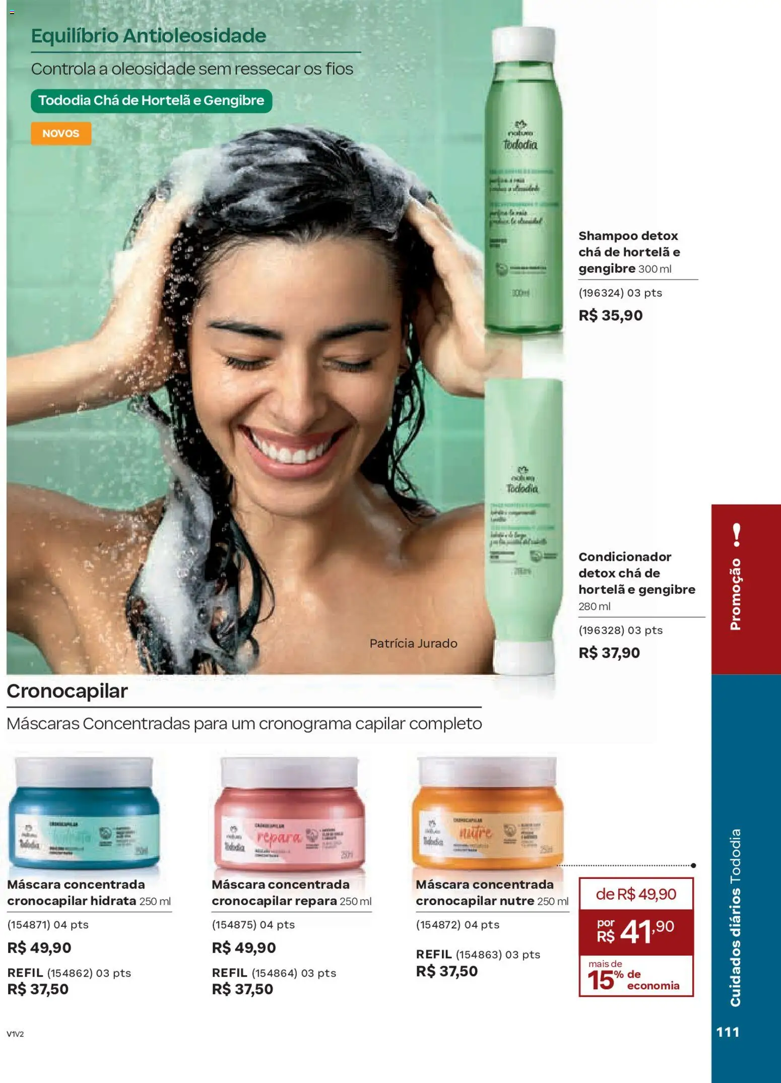 Natura Folheto - válido de 19.02.2026 | Página: 111 | Produtos: Shampoo, Gengibre, Condicionador, Chá