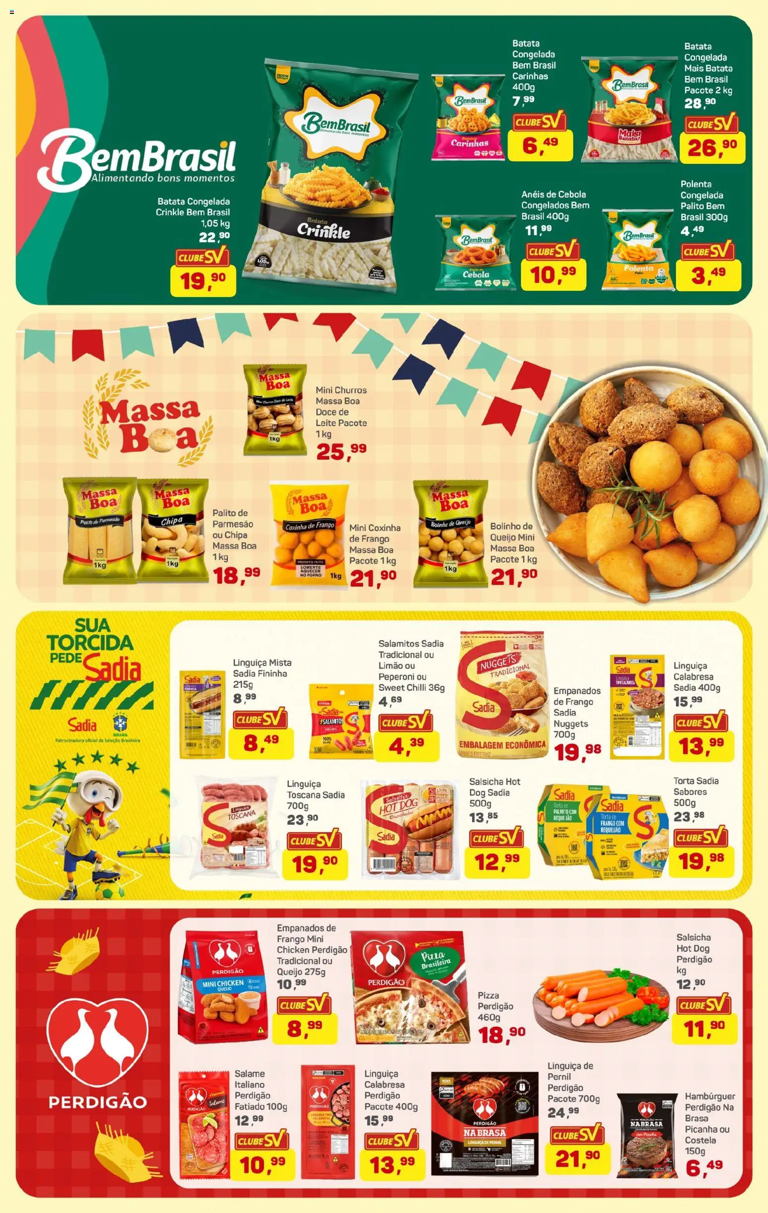 Supermercados São Vicente Folheto - válido de 10.06.2026 | Página: 6 | Produtos: Salsicha, Queijo, Batata, Requeijão
