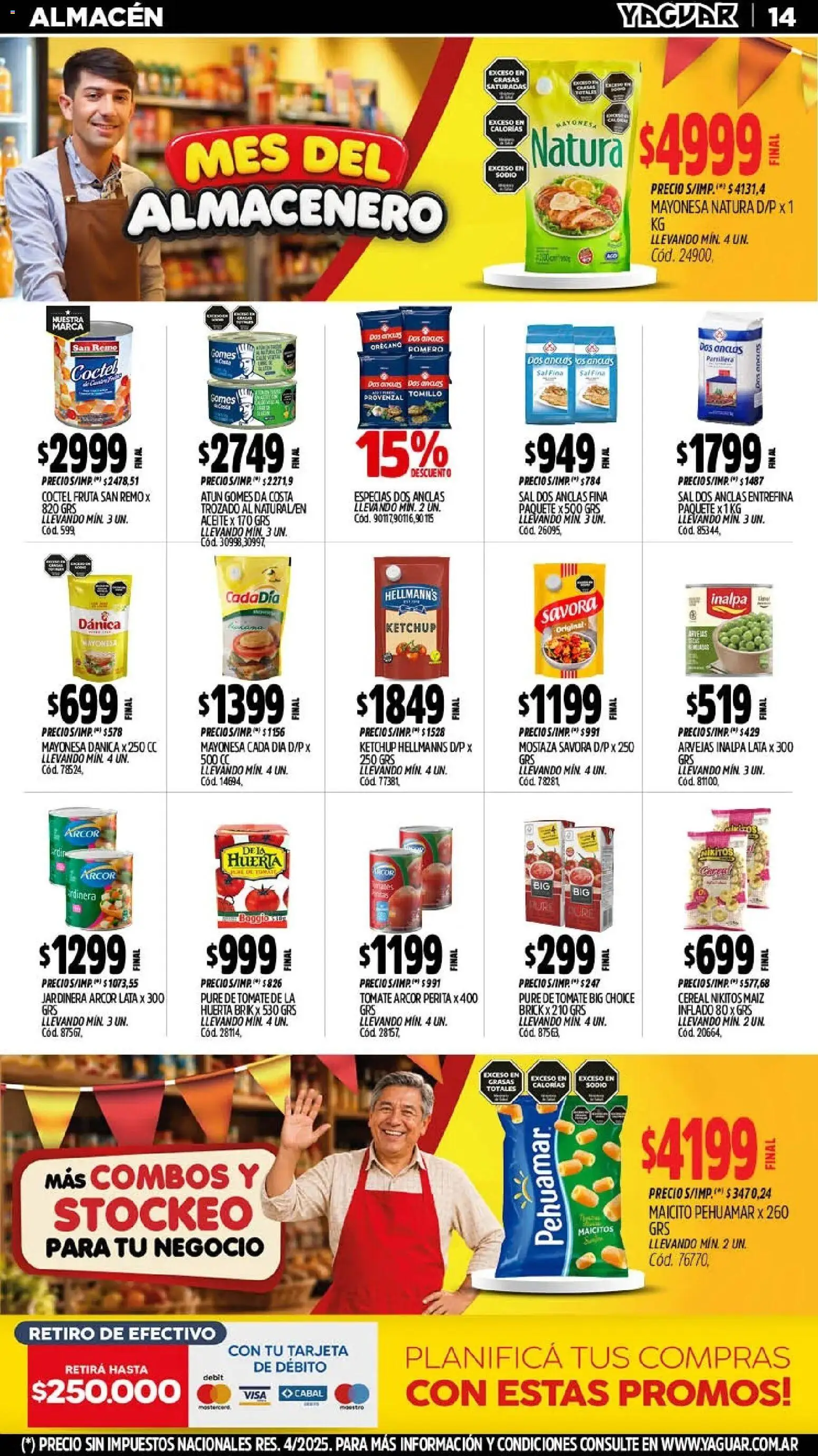 Yaguar - Oferta Semanal Córdoba │ válido desde el 28/09/2026 | Página: 14 | Productos: Aceite, Mayonesa, Ketchup, Orégano