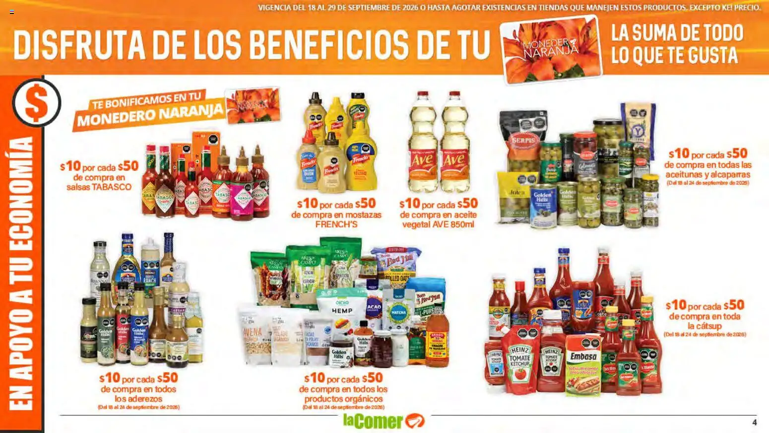 Nuevas ofertas de La Comer válidas en toda la República Mexicana desde el 18/09/2026. ¡Encuentra las mejores ofertas en La Comer folleto! | Página: 4
