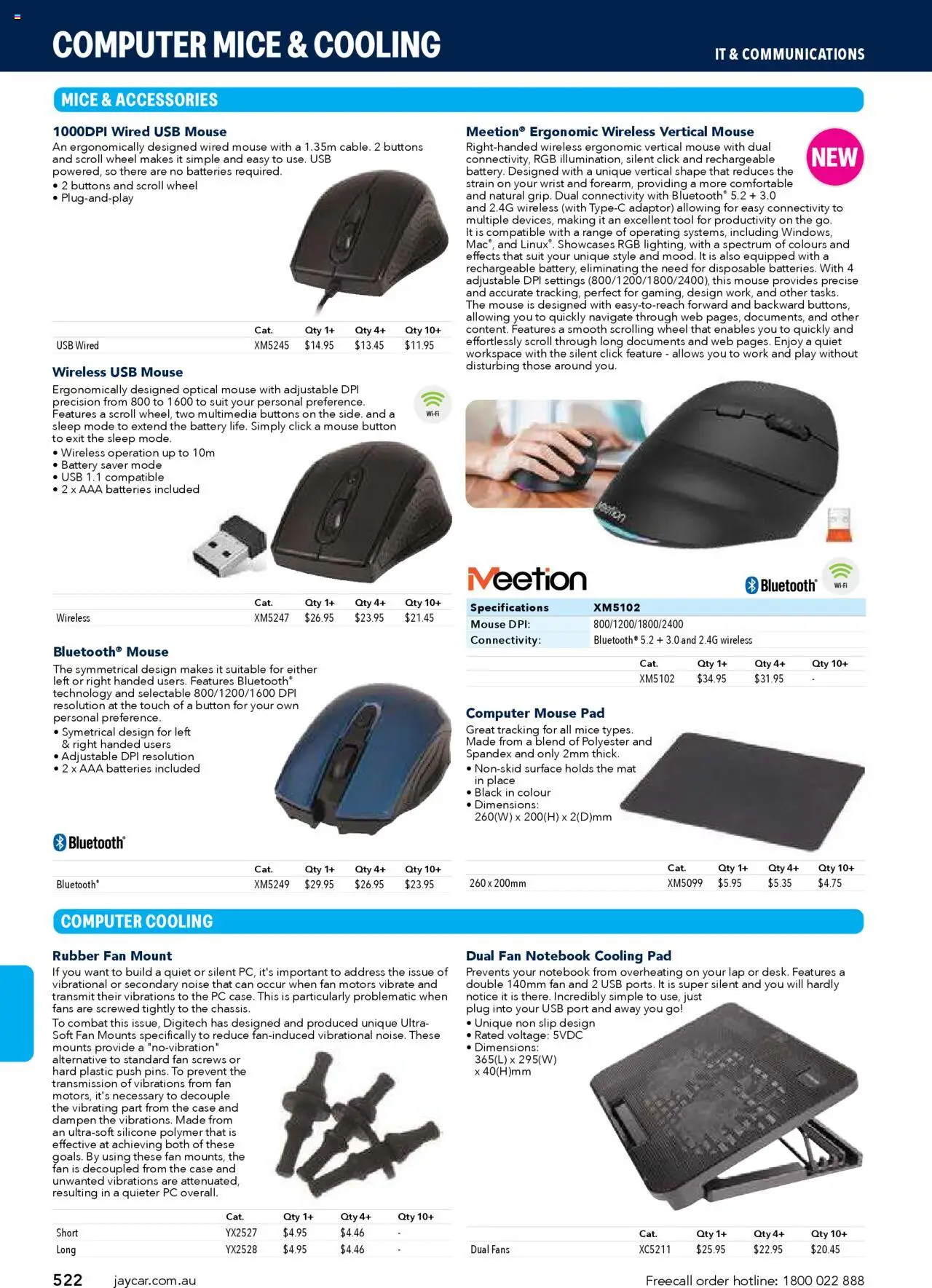 Jaycar catalogue - valid from 09/07/2025 | Page: 522 | Products: Ergonomic, Slip, Computer, Mouse