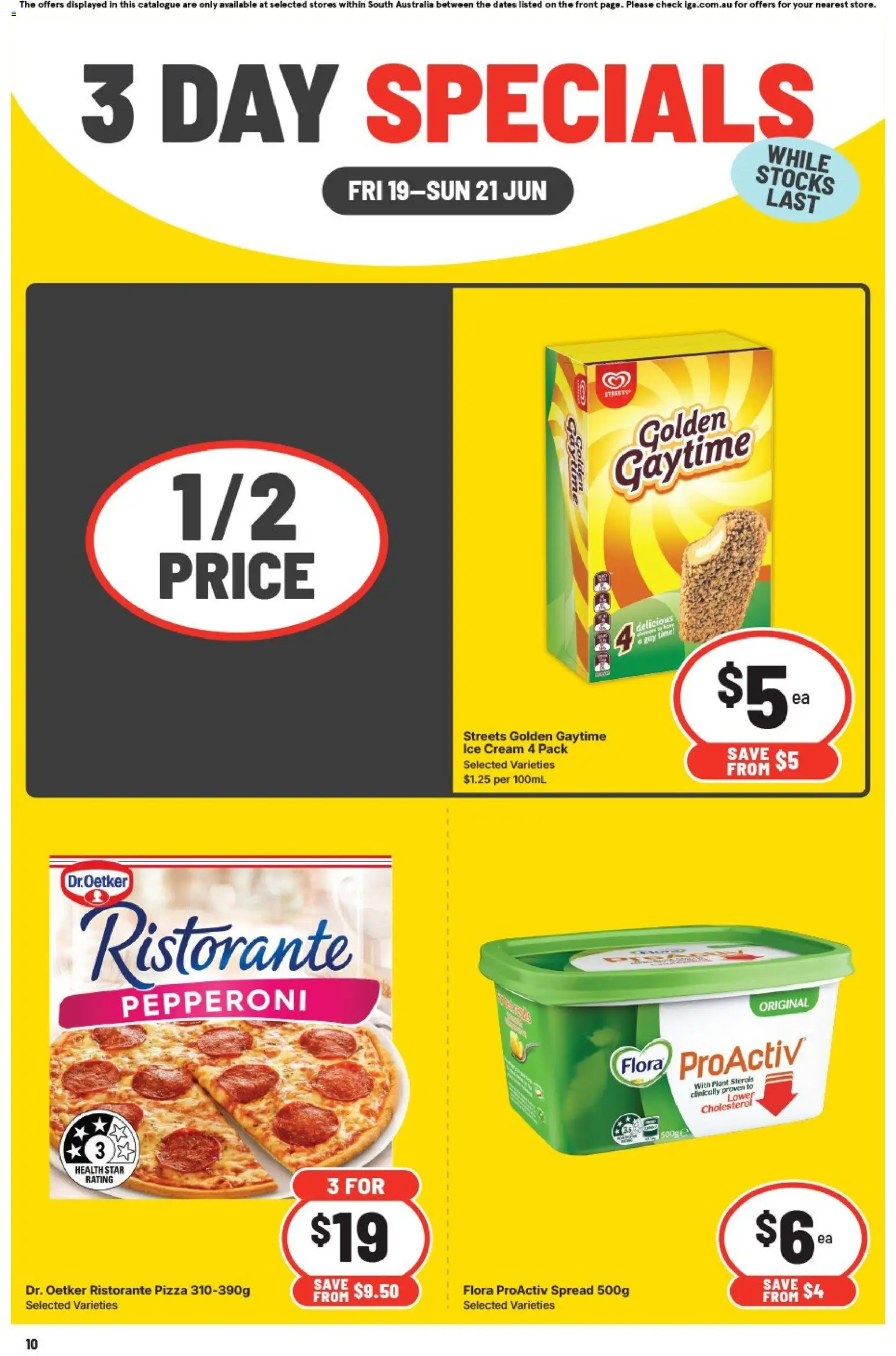 IGA catalogue - valid from 19.06.2026 | Page: 3 | Products: Plant, Pizza, Cream, Ice cream