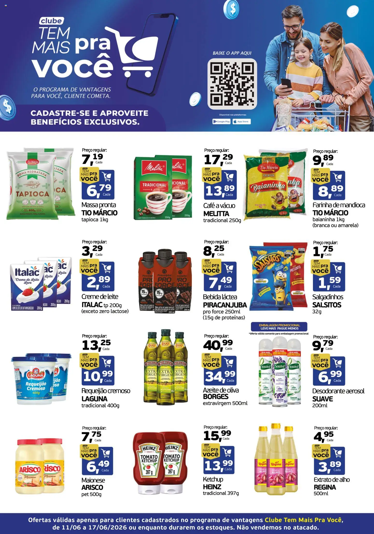 Cometa Supermercados Folheto - válido de 11.06.2026 | Página: 1 | Produtos: Desodorante, Massa, Creme, Bebida
