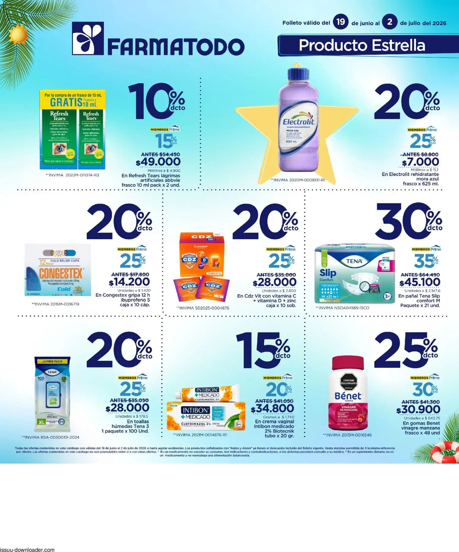 FarmaTodo revista - valida desde el 19/06/2026 | Página: 4 | Productos: Caja, Toallas, Mora, Vinagre