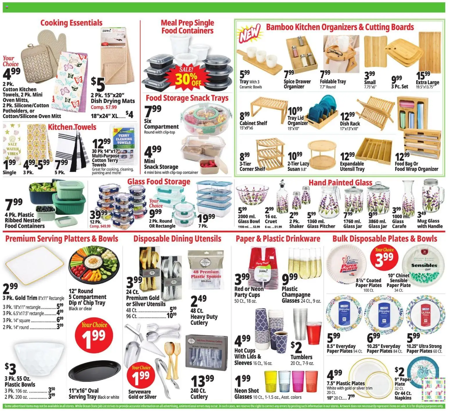 Ocean State Job Lot Weekly Ad - valid from 04.06.2026 | Page: 19 | Products: Shelf, Water, Glasses, Bag