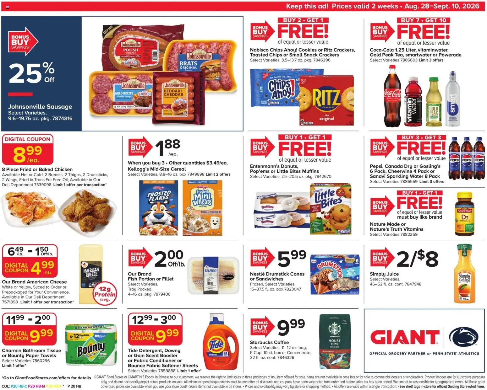 Giant Weekly Ad - valid from 08/28/2026 | Page: 5 | Products: Conditioner, Chocolate, Protein, Flakes
