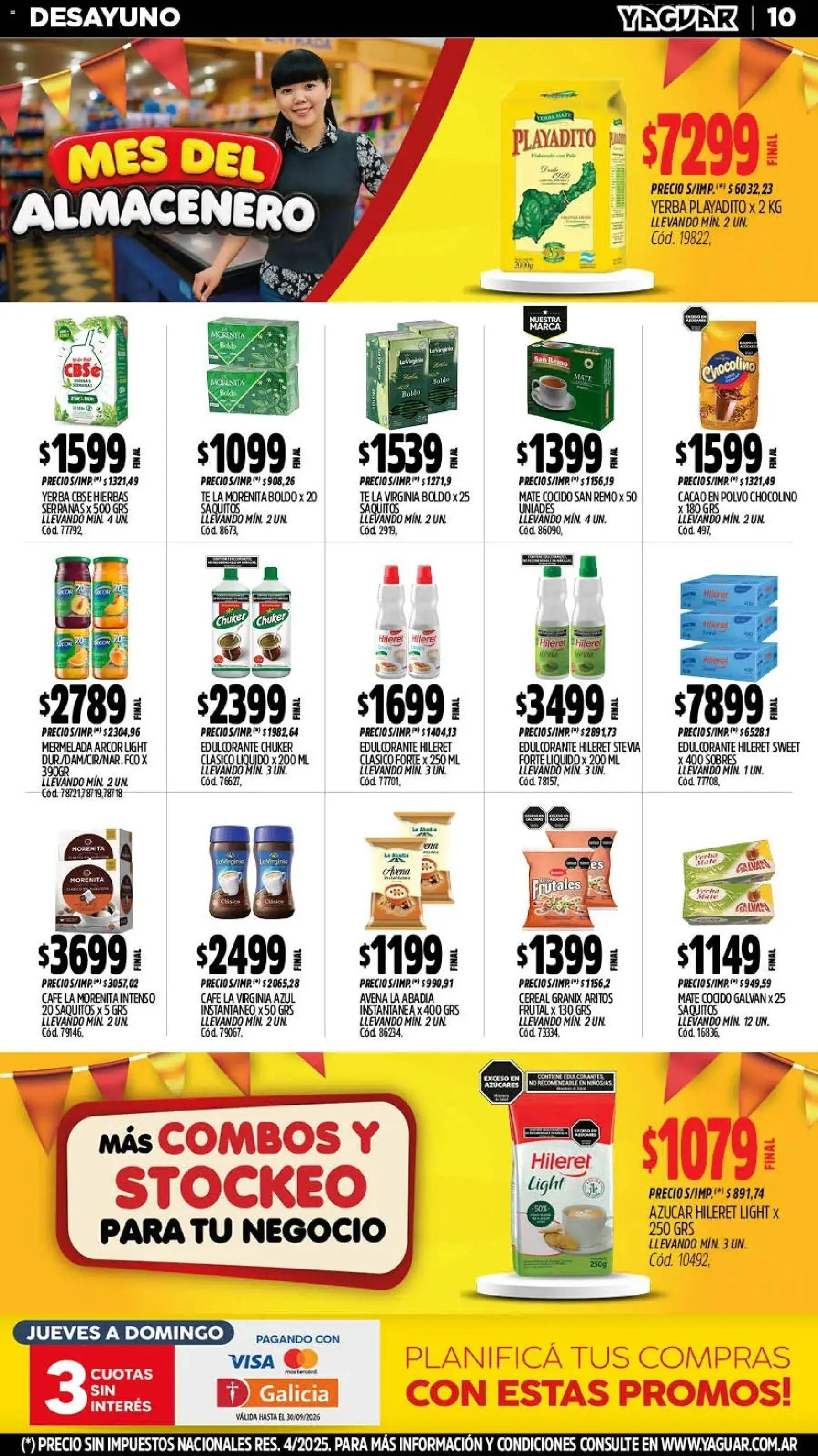 Yaguar - Oferta Semanal San Juan │ válido desde el 28/09/2026 | Página: 10 | Productos: Hierbas, Té, Mate cocido, Cacao