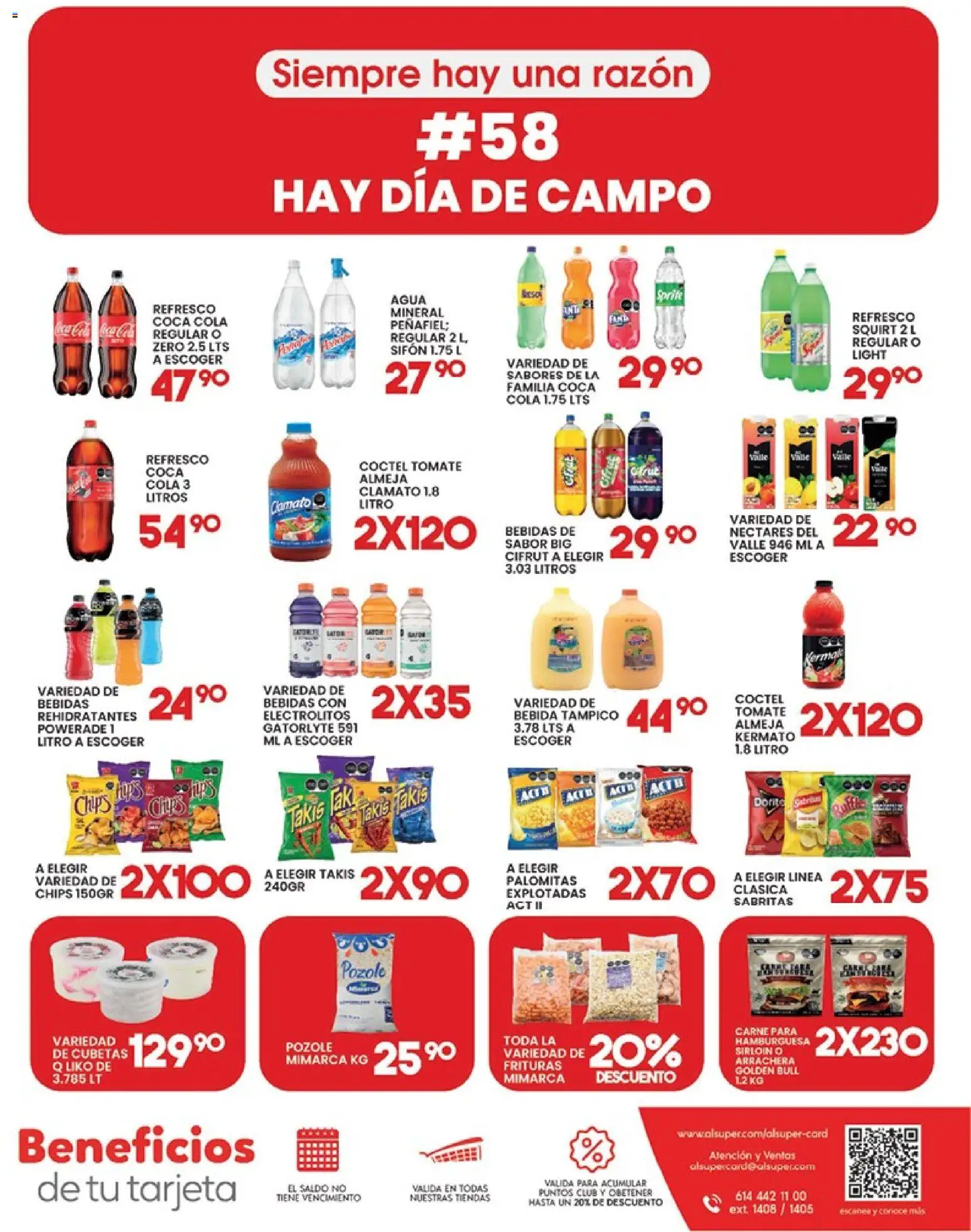 Nuevas ofertas de Alsuper válidas en toda la República Mexicana desde el 18/09/2026. ¡Encuentra las mejores ofertas en Alsuper katalog! | Página: 7 | Productos: Fanta, Agua, Palomitas, Carne