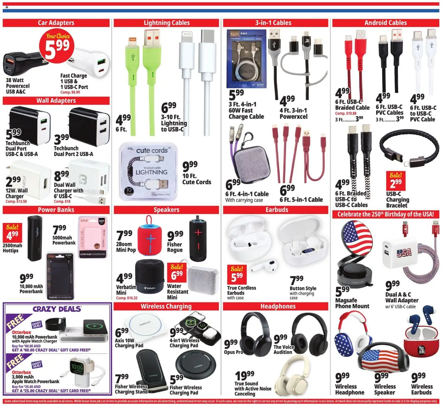 Ocean State Job Lot Weekly Ad - MA - valid from 06/25/2026 | Page: 19 | Products: Headphones, Case, Speaker, Usb