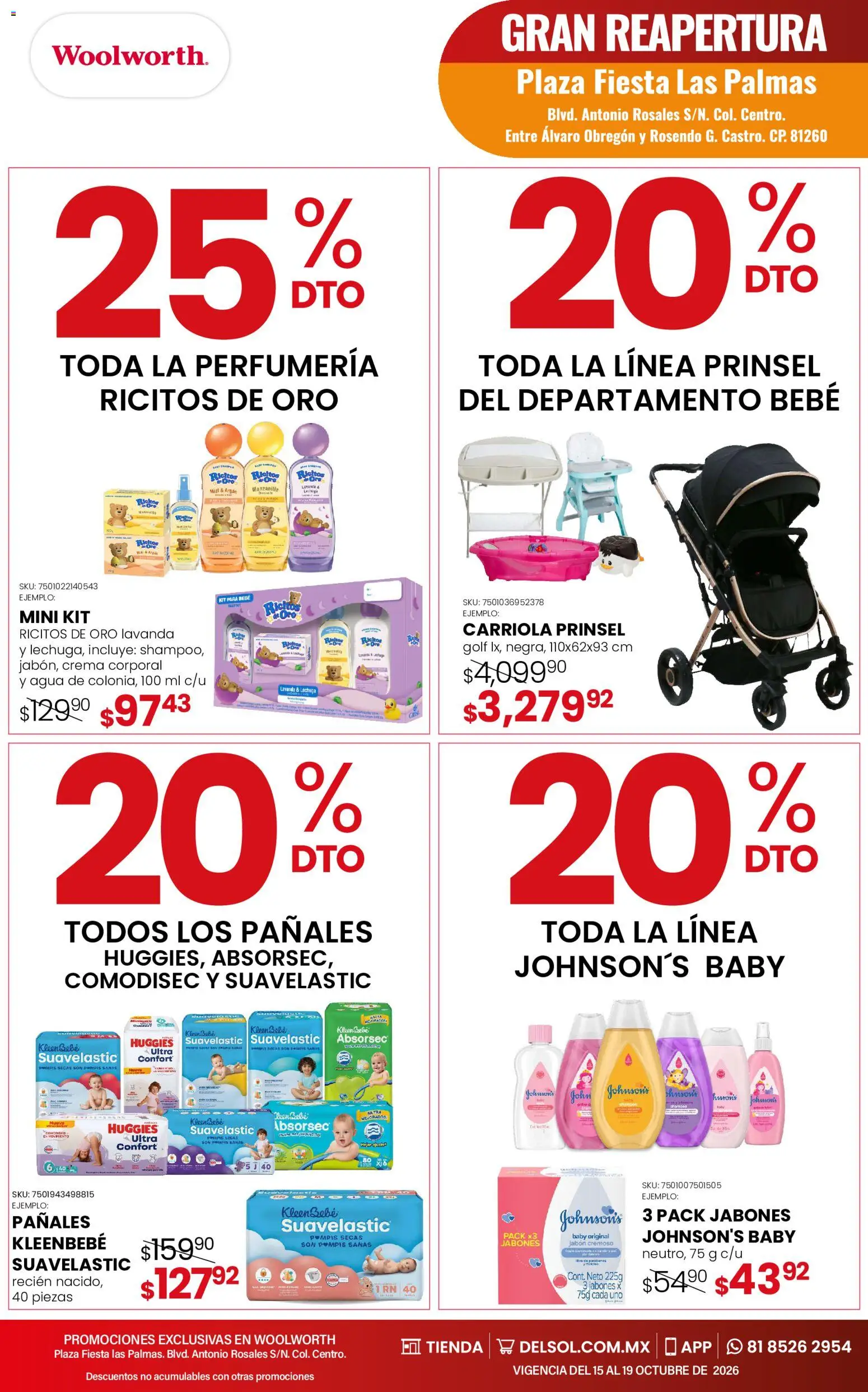 Nuevas ofertas de Del Sol y Woolworth válidas en toda la República Mexicana desde el 15/10/2026. ¡Encuentra las mejores ofertas en Del Sol y Woolworth catálogo 5 Días de Grandes Promociones - Los Mochis! | Página: 17