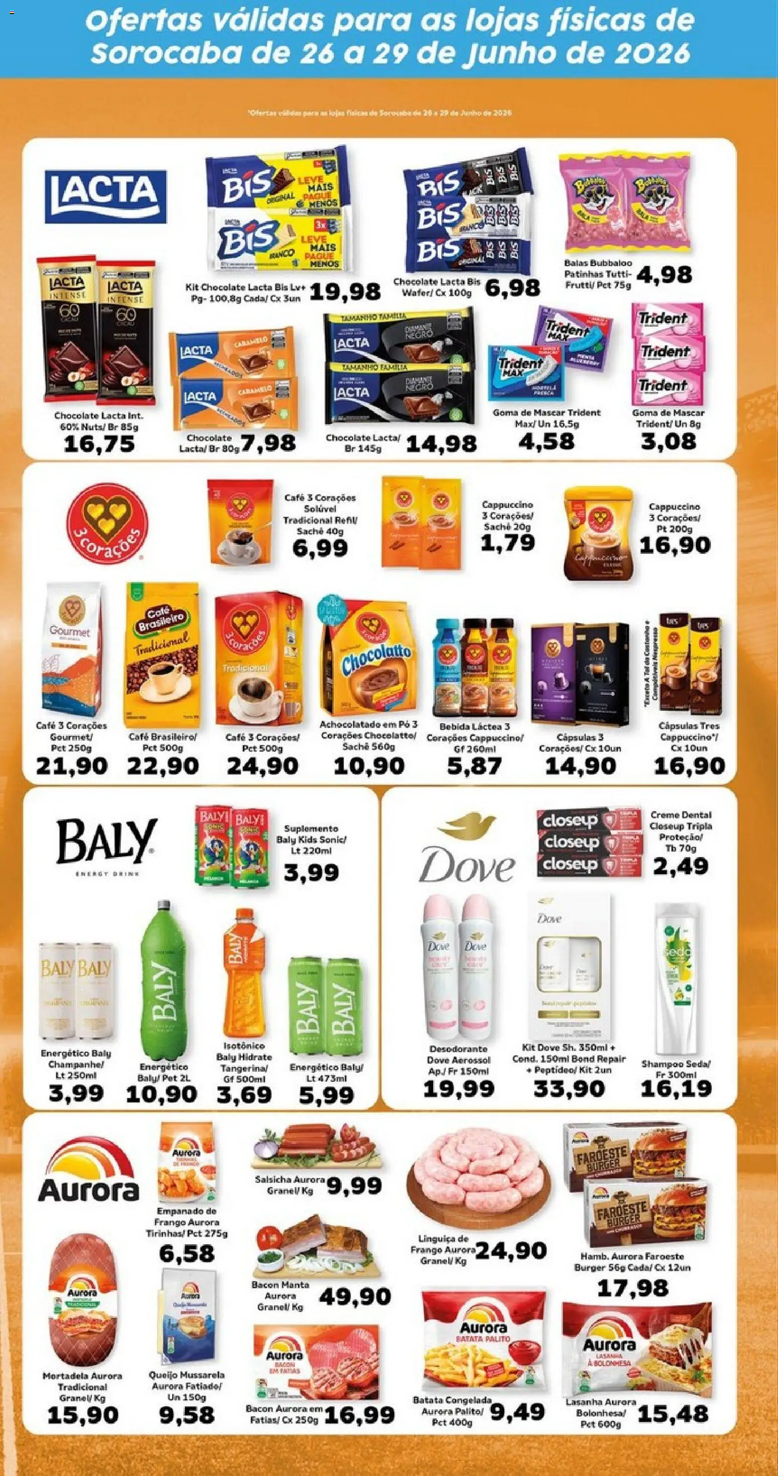 Tauste Folheto - válido de 26/06/2026 | Página: 4 | Produtos: Salsicha, Lasanha, Bebida, Batata
