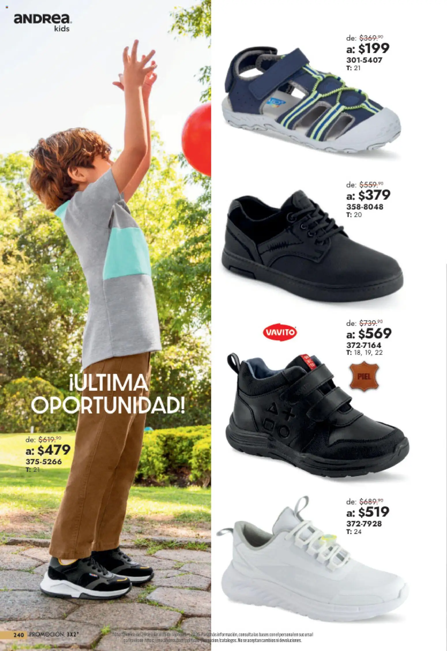 Nuevas ofertas de Andrea válidas en toda la República Mexicana desde el 26/07/2026. ¡Encuentra las mejores ofertas en Andrea catálogo Outlet! | Página: 240