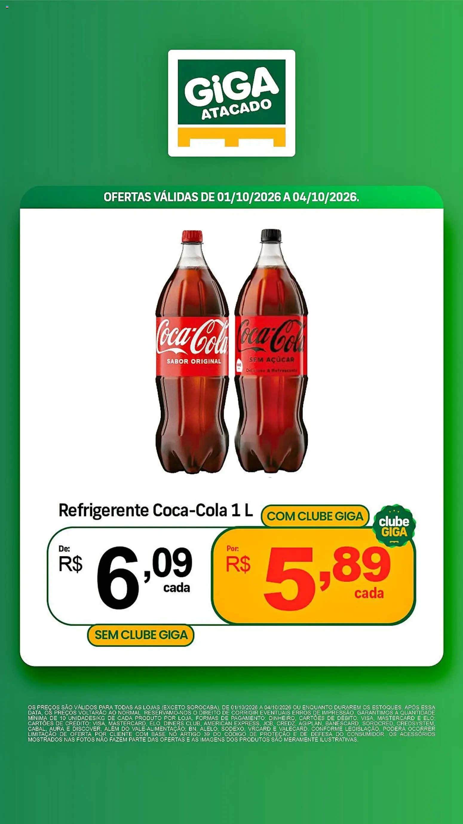 GIGA Atacado Folheto - válido de 01/10/2026 | Página: 5 | Produtos: Base, Açúcar