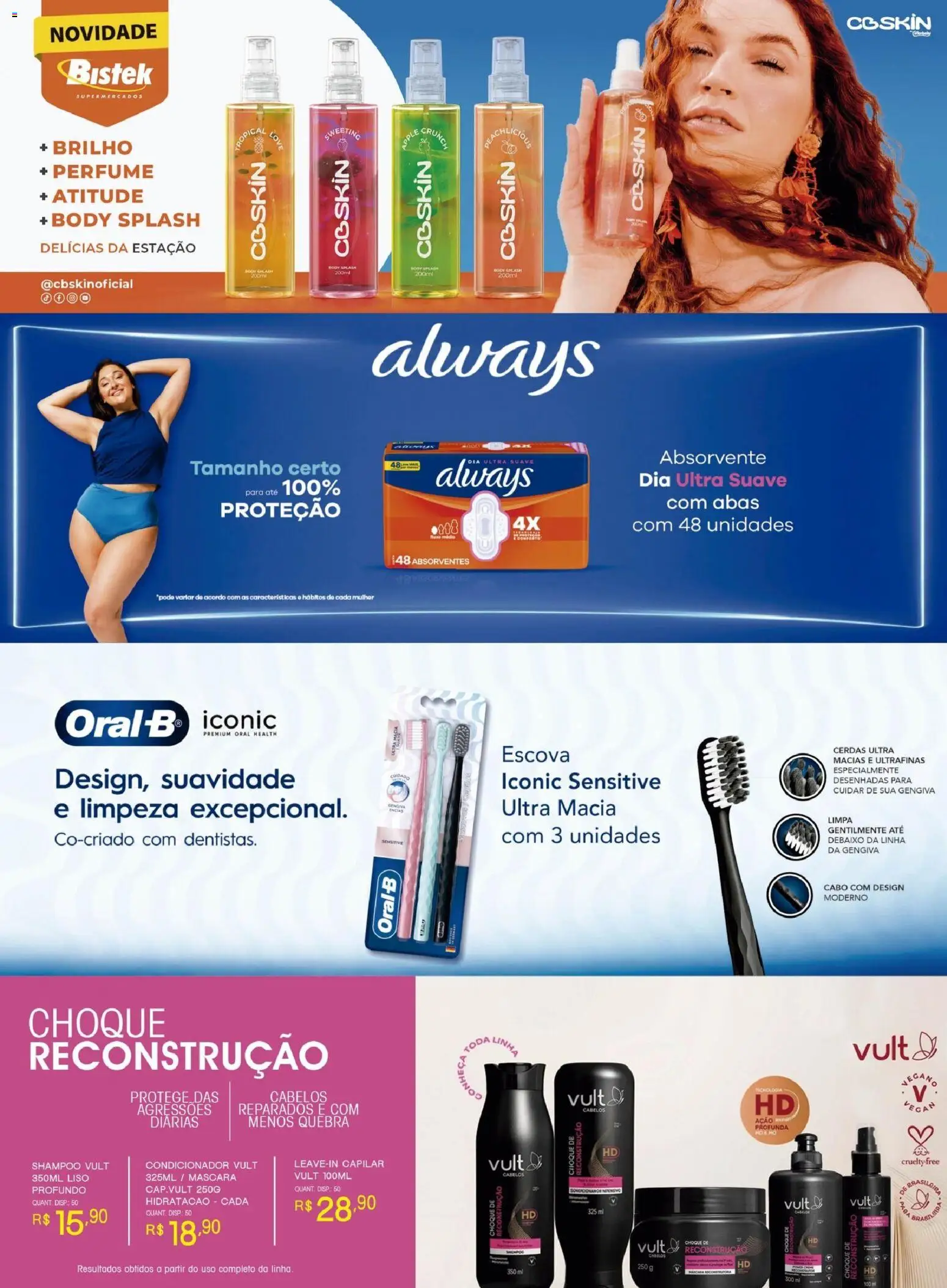Bistek Supermercados Folheto - válido de 03.06.2026 | Página: 8 | Produtos: Perfume, Escova, Body, Absorvente