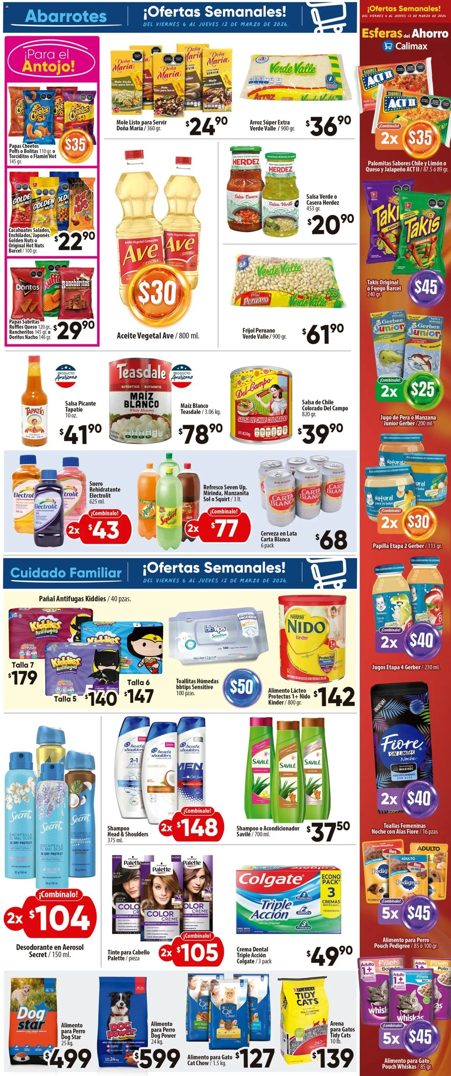 Nuevas ofertas de Calimax válidas en toda la República Mexicana desde el 06.03.2026. ¡Encuentra las mejores ofertas en Calimax folleto Tijuana! | Página: 5 | Productos: Pollo, Agua, Queso, Aceite