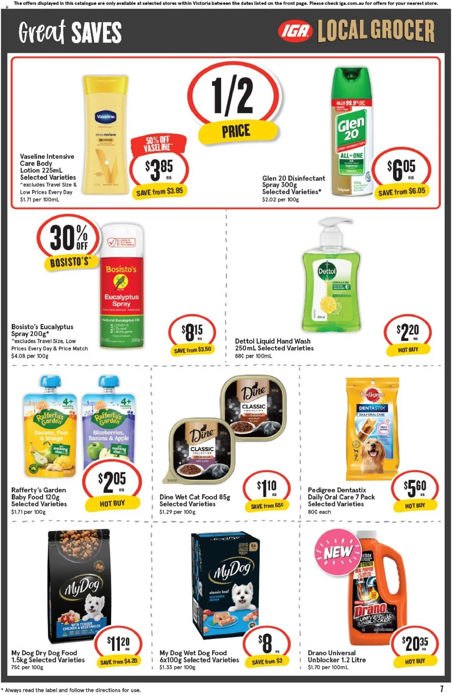IGA catalogue - valid from 22/07/2026 | Page: 8 | Products: Lotion, Dog food, Baby food, Hand wash