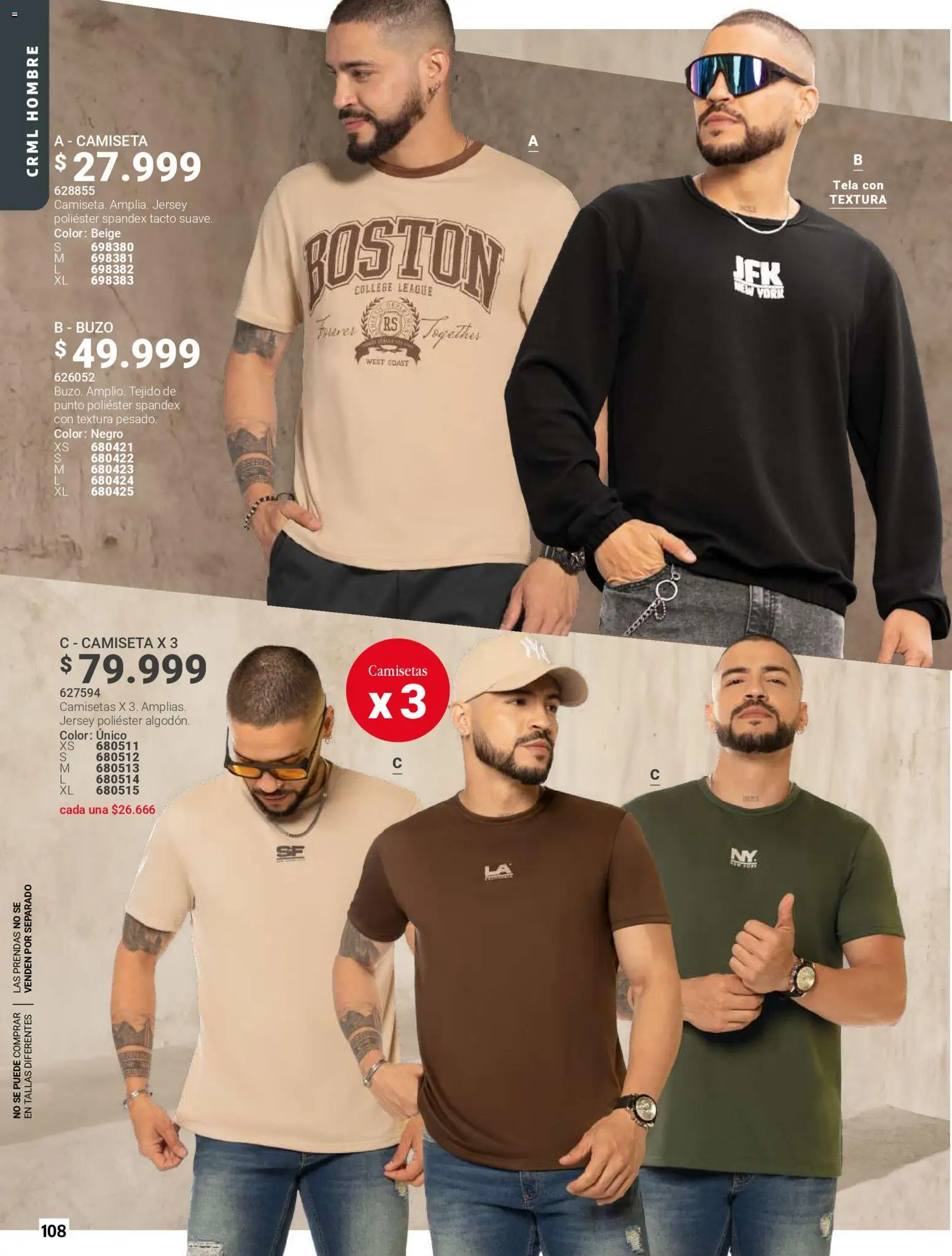 Carmel revista - valida desde el 01/04/2026 | Página: 108 | Productos: Buzo, Camiseta