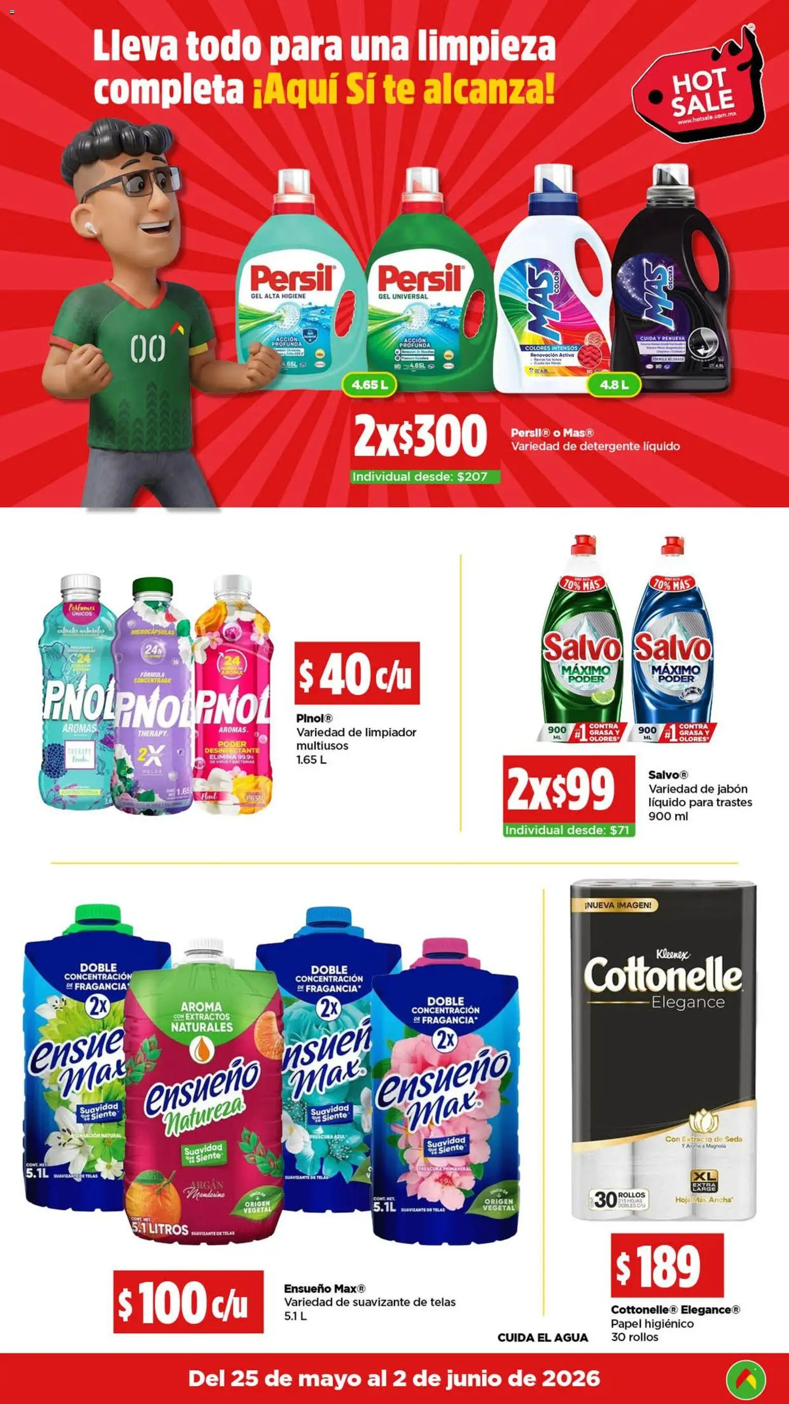 Nuevas ofertas de Bodega Aurrerá válidas en toda la República Mexicana desde el 25.05.2026. ¡Encuentra las mejores ofertas en Bodega Aurrerá Hot Sale! | Página: 11 | Productos: Limpiador, Papel higiénico, Té, Fragancia