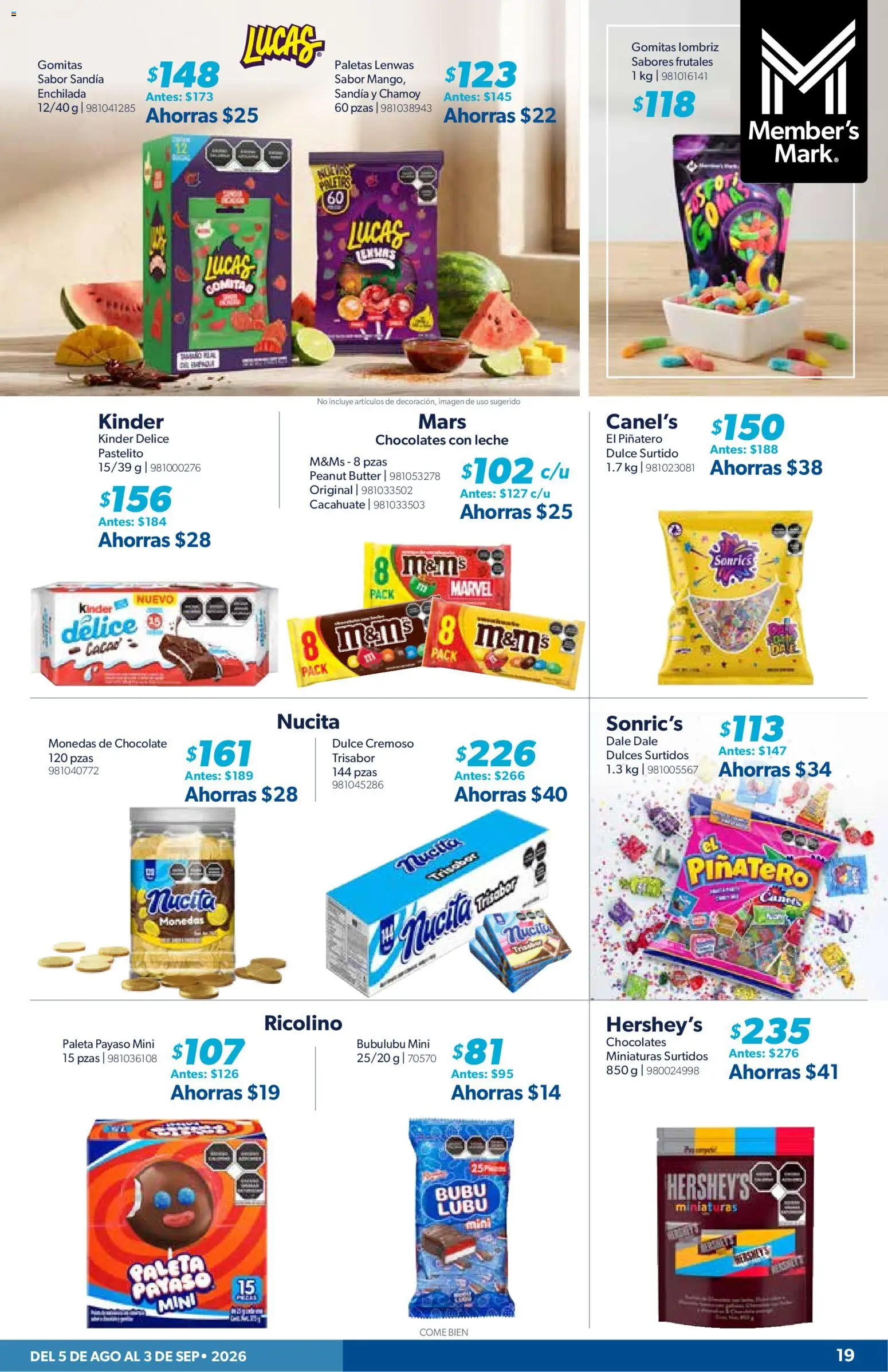 Nuevas ofertas de Sam's Club válidas en toda la República Mexicana desde el 05/08/2026. ¡Encuentra las mejores ofertas en Sam's Club catálogo! | Página: 19