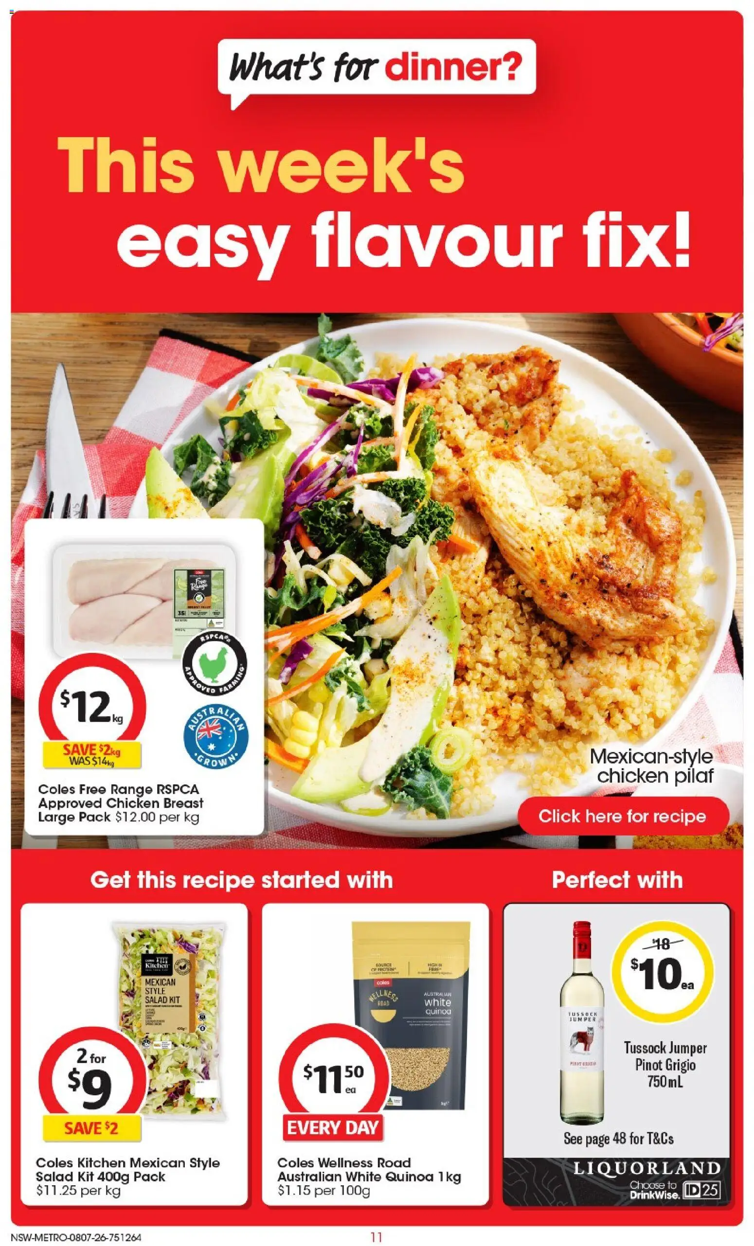 Coles catalogue - valid from 08/07/2026 | Page: 11 | Products: Jumper, Chicken, Salad