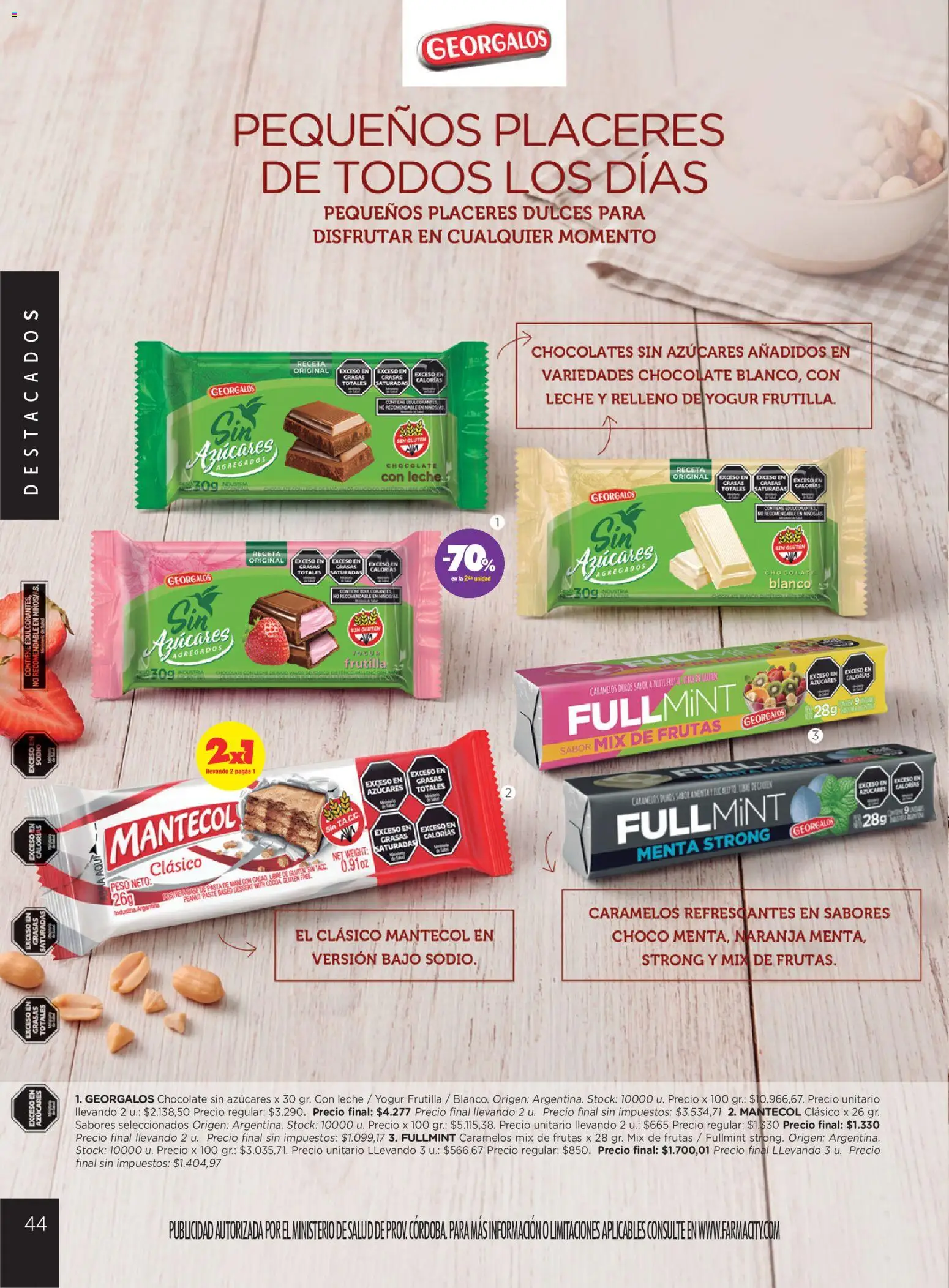 Farmacity catálogo │ válido desde el 30.04.2026 | Página: 44 | Productos: Frutilla, Yogur, Chocolate, Cacao