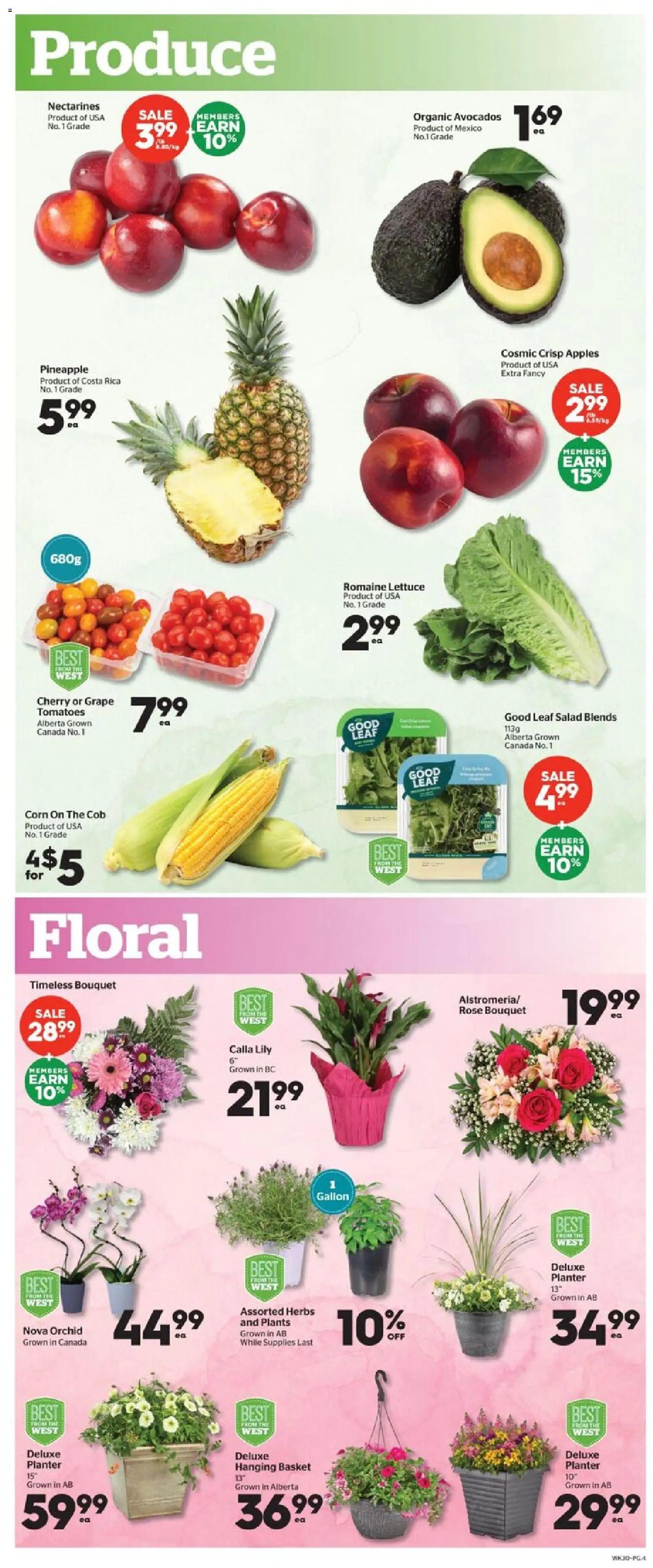 Calgary Co-op flyer valid from 28.05.2026 | Page: 4 | Products: Salad, Basket, Apples, Tomatoes