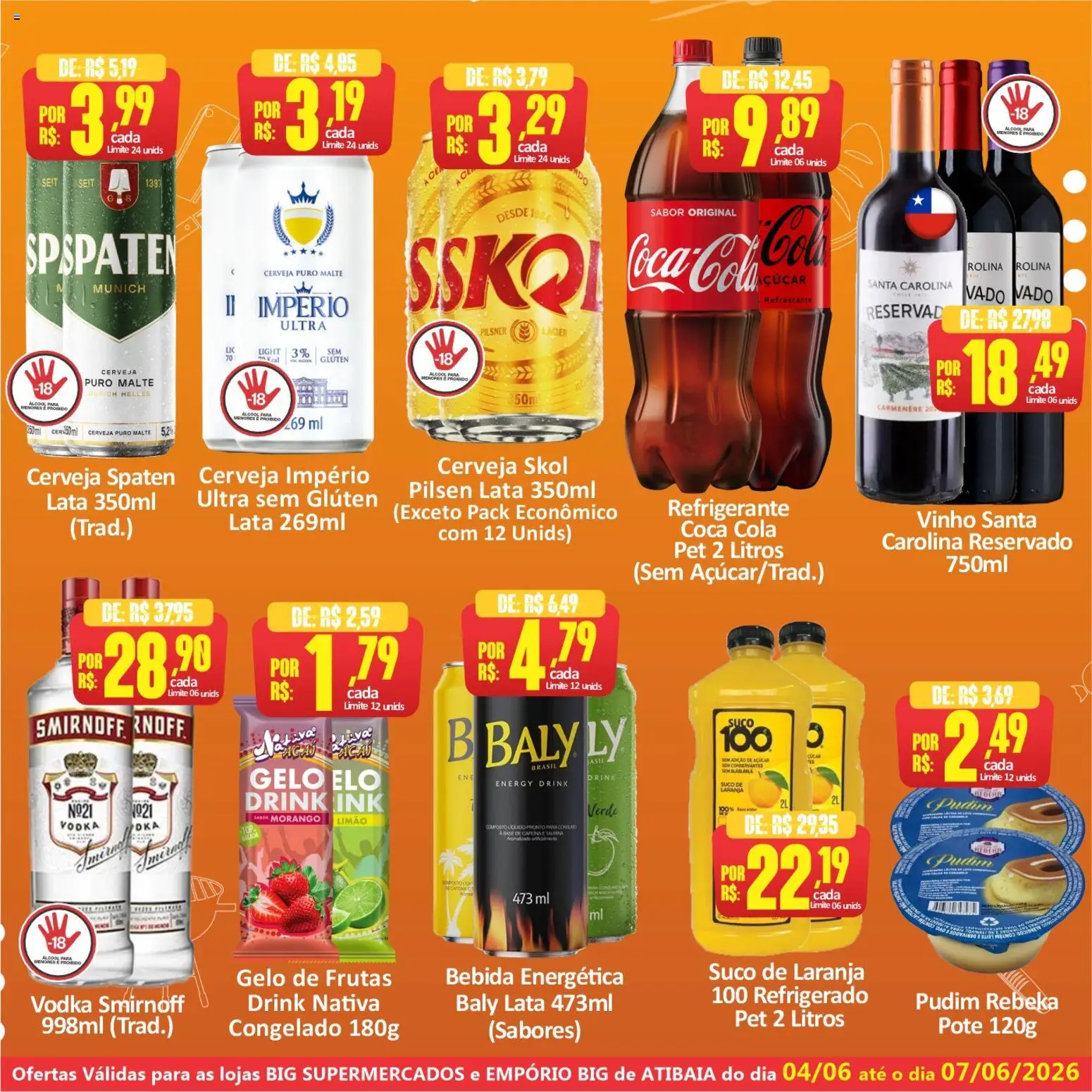 Big Supermercados Folheto - válido de 04.06.2026 | Página: 2 | Produtos: Suco, Base, Bebida, Refrigerante