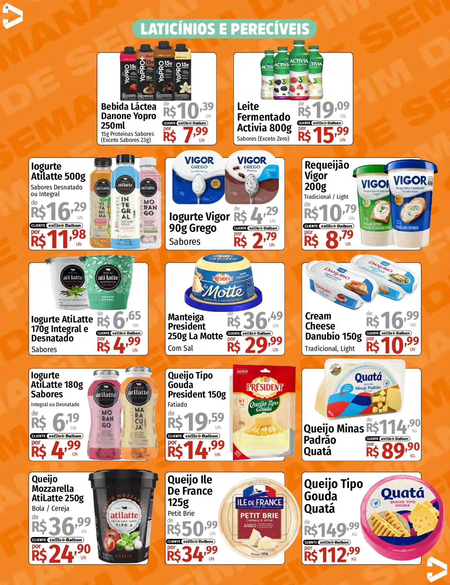 Supermercado Dalben Folheto - válido de 28/08/2026 | Página: 9 | Produtos: Cereja, Queijo, Iogurte natural, Leite fermentado