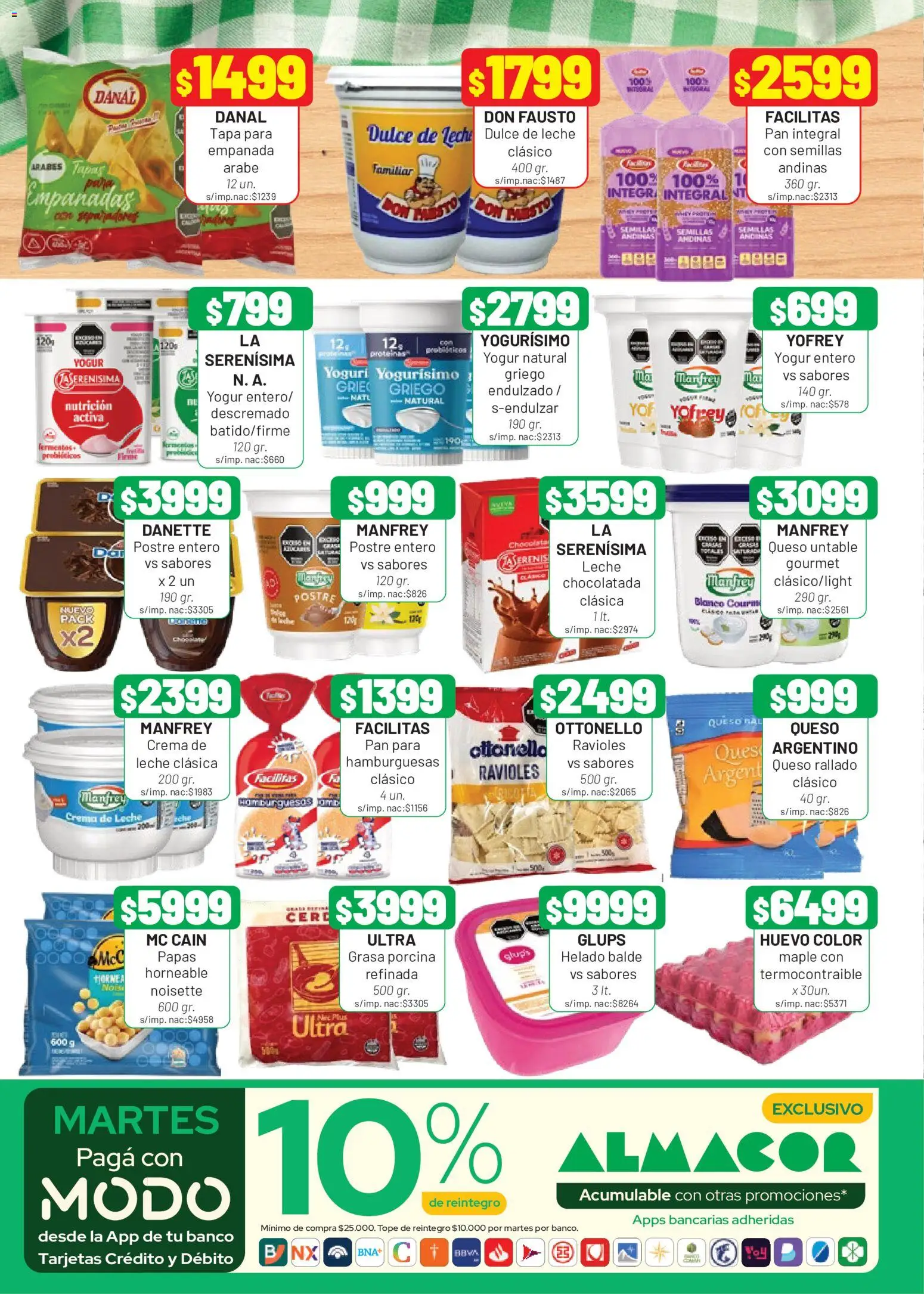 Almacor catálogo │ válido desde el 06/08/2026 | Página: 2 | Productos: Helado, Yogur, Chocolatada, Ravioles
