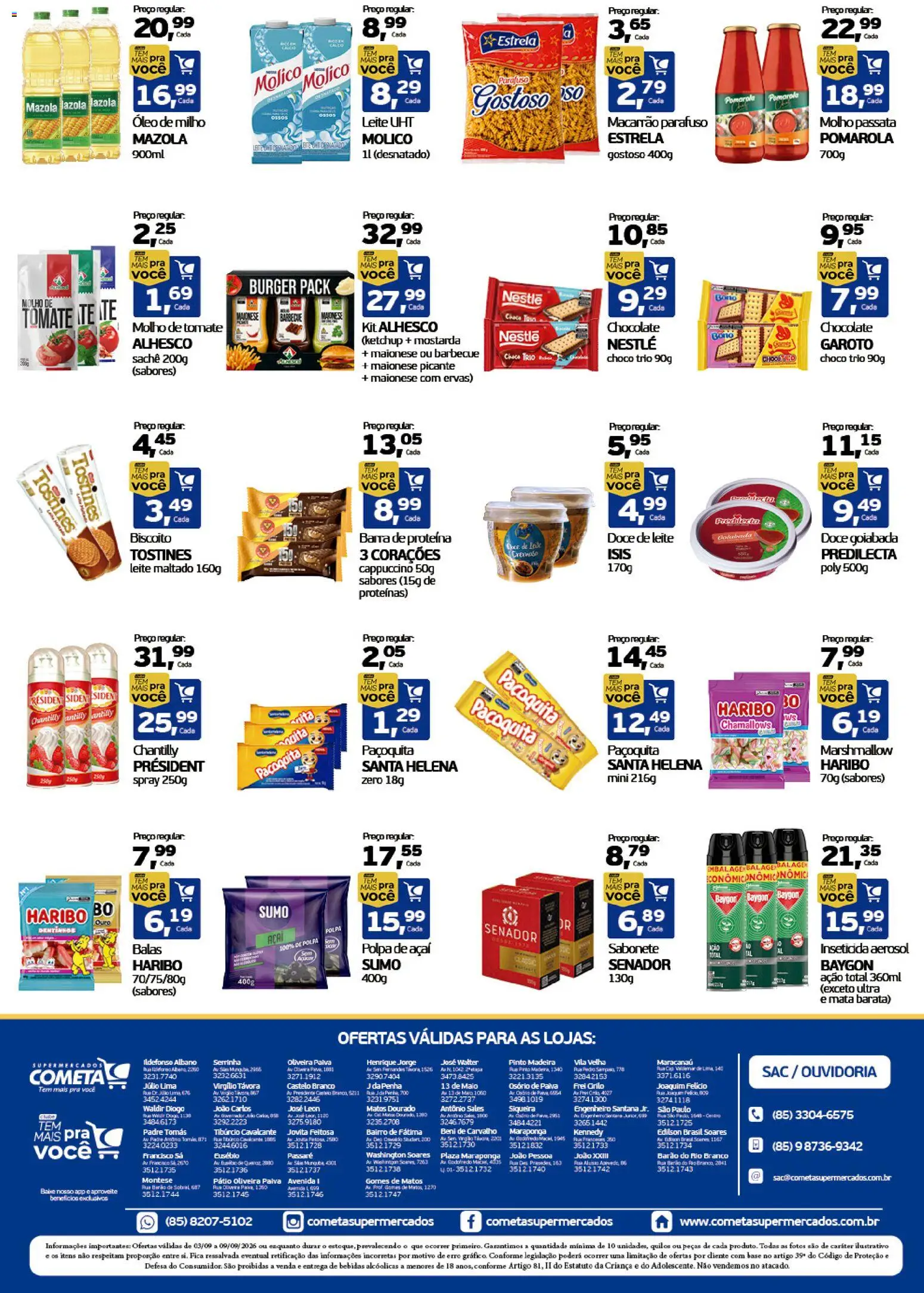 Cometa Supermercados Folheto - válido de 03/09/2026 | Página: 2 | Produtos: Bebidas, Barra de proteína, Maionese, Chantilly